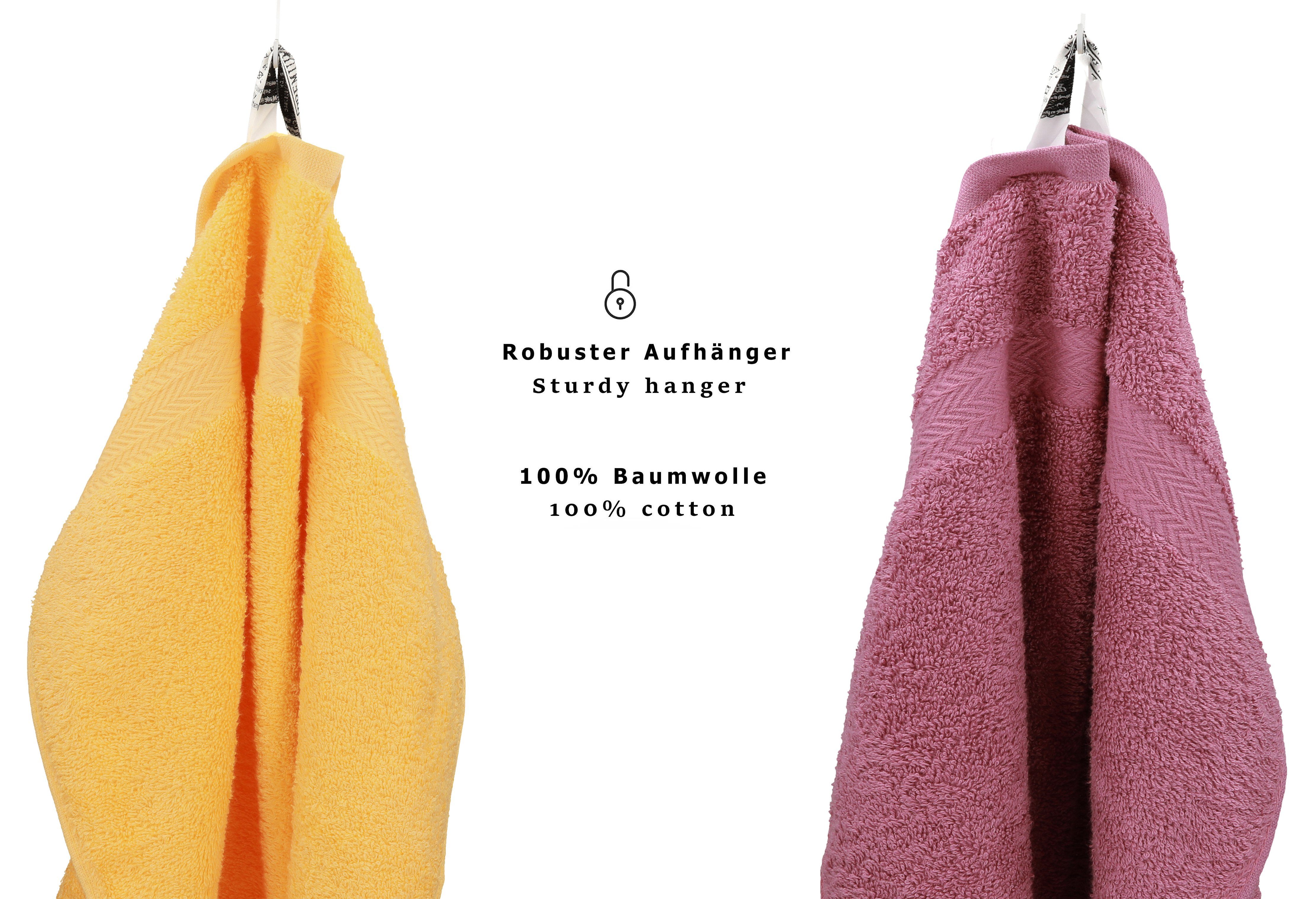 honiggelb/Beere, Betz Set Handtuch Premium 12-TLG. (12-tlg) Baumwolle, Set Handtuch