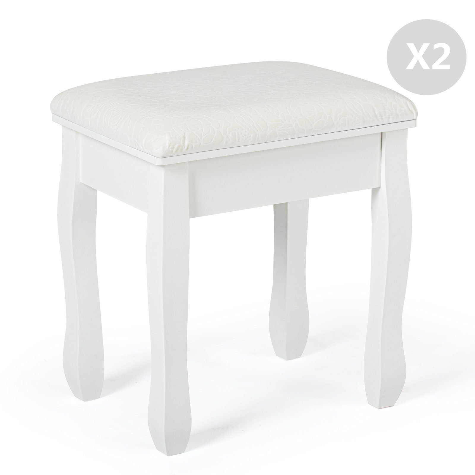 Mondeer Sitzhocker Schminktisch-Hocker (2 St), weißes günstig online kaufen