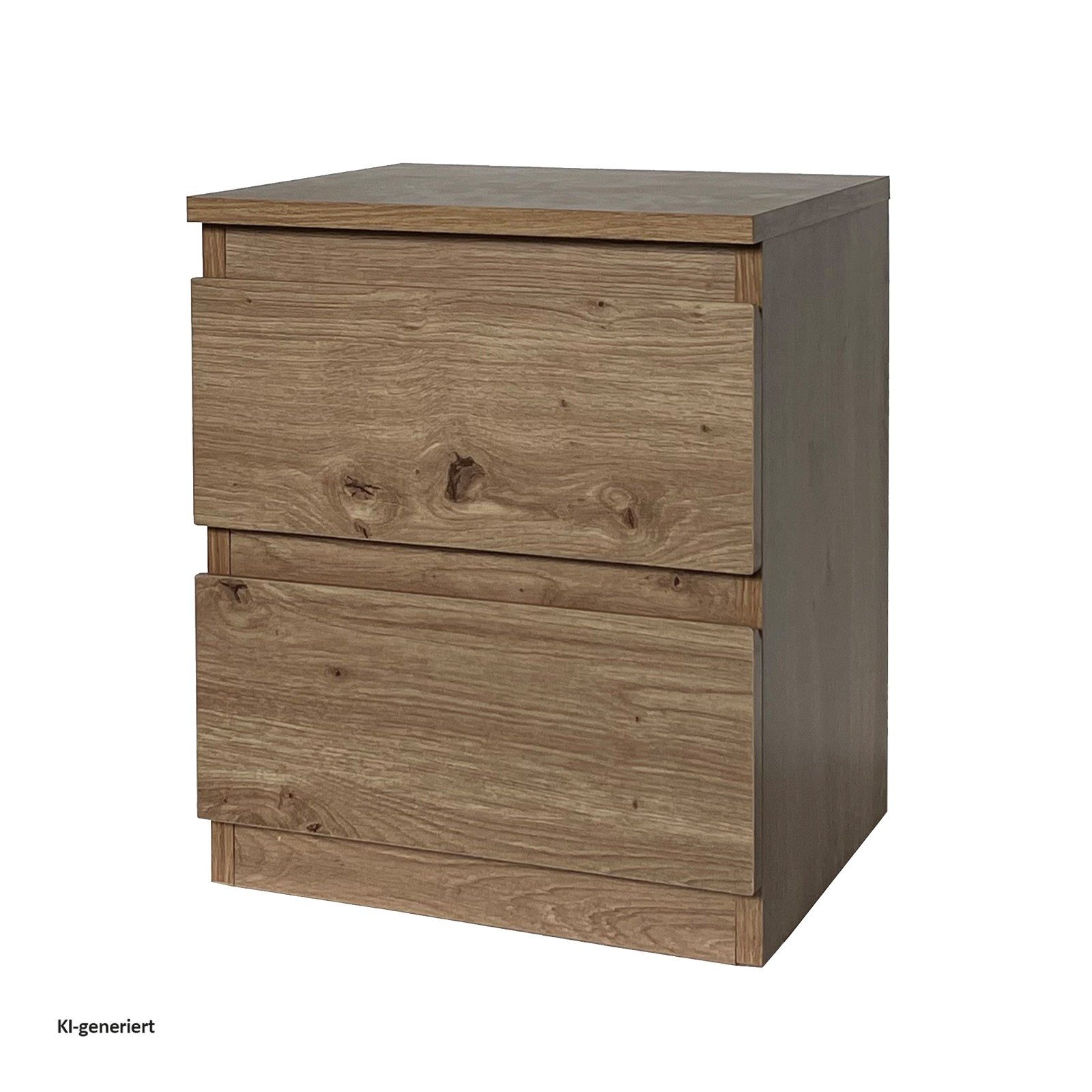 HTI-Living Nachtkommode Nachtkommode 2 grifflose Schubladen (Stück, 1 St., 1 Nachtkommode), Nachtschrank Nachttisch