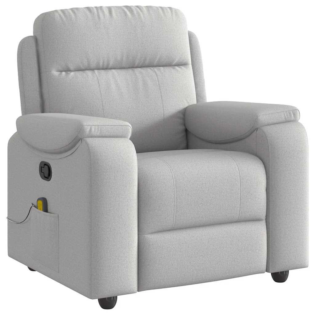 vidaXL Sessel Massagesessel Wolkengrau Stoff (1-St) günstig online kaufen