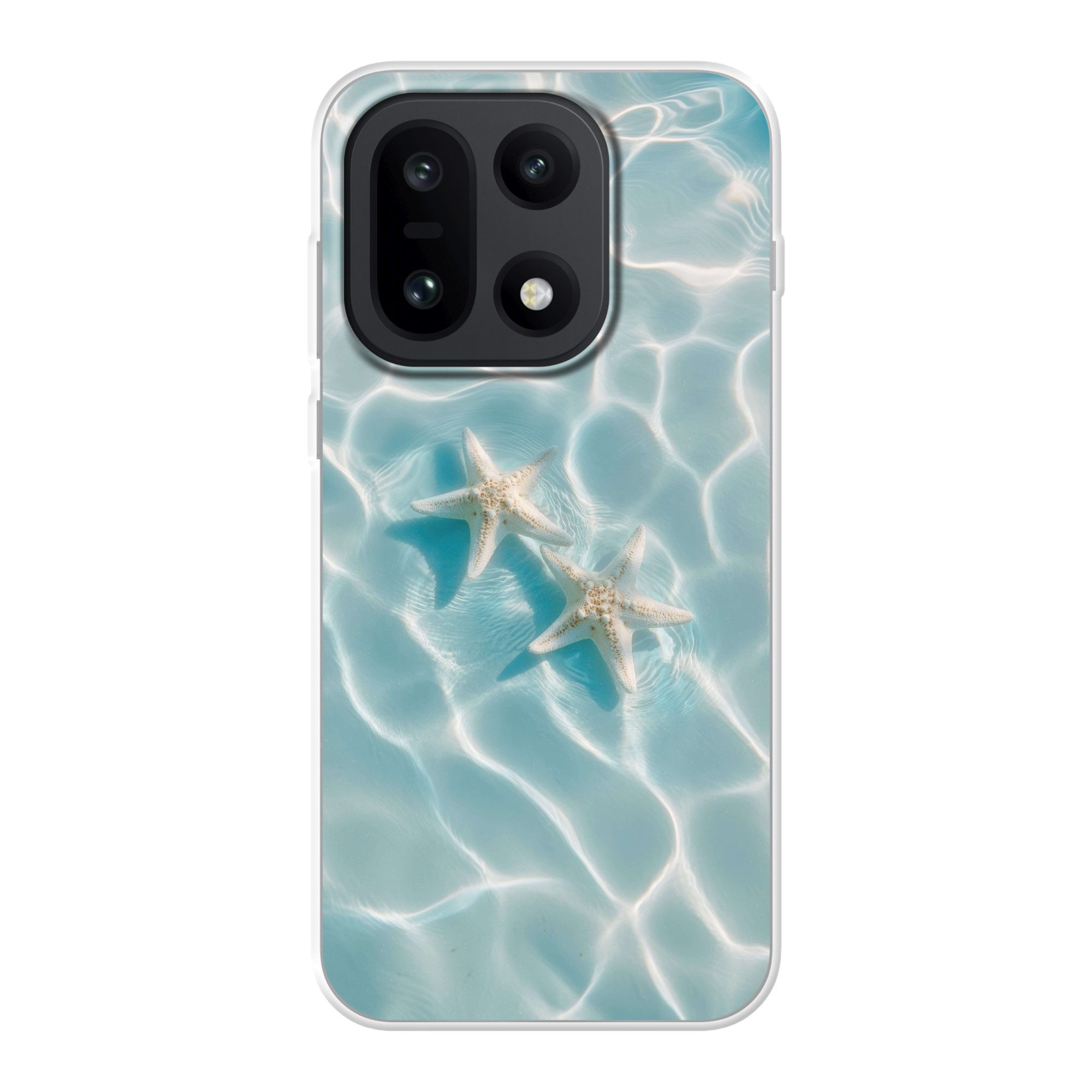MuchoWow Handyhülle für OnePlus 15 Seesterne - Gewelltes Wasser - Beruhigend, Phone Case, Silikon, Schutzhülle Dünn