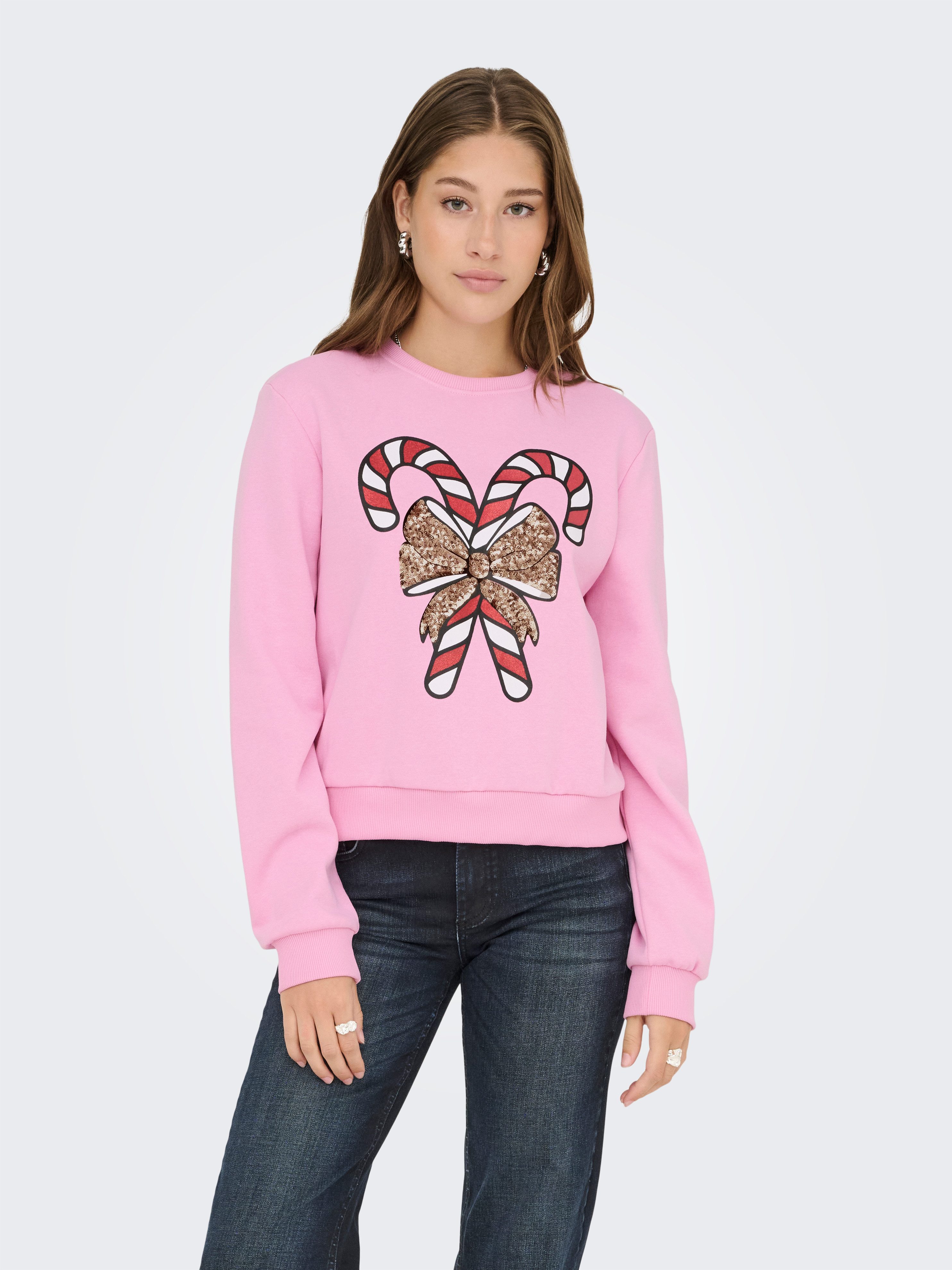 ONLY Weihnachtssweatshirt ONLYDA XMAS L/S O-NECK BOX SWT mit verschiedenen Weihnachtsmotiven