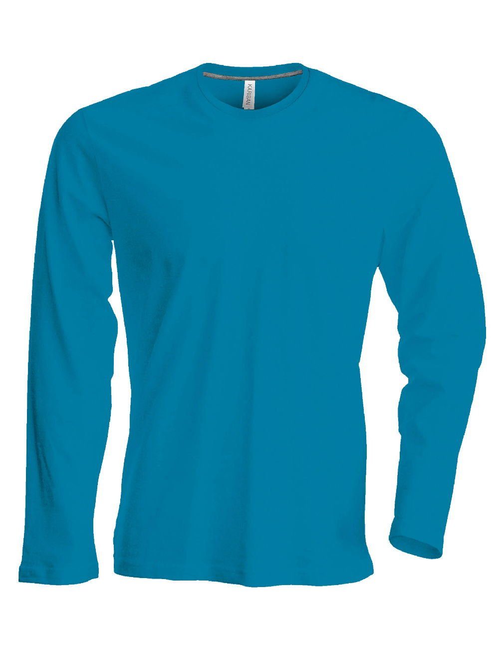 Kariban Rundhalsshirt Kariban K359 Herren blue langarm T-Shirt enzymgewaschen