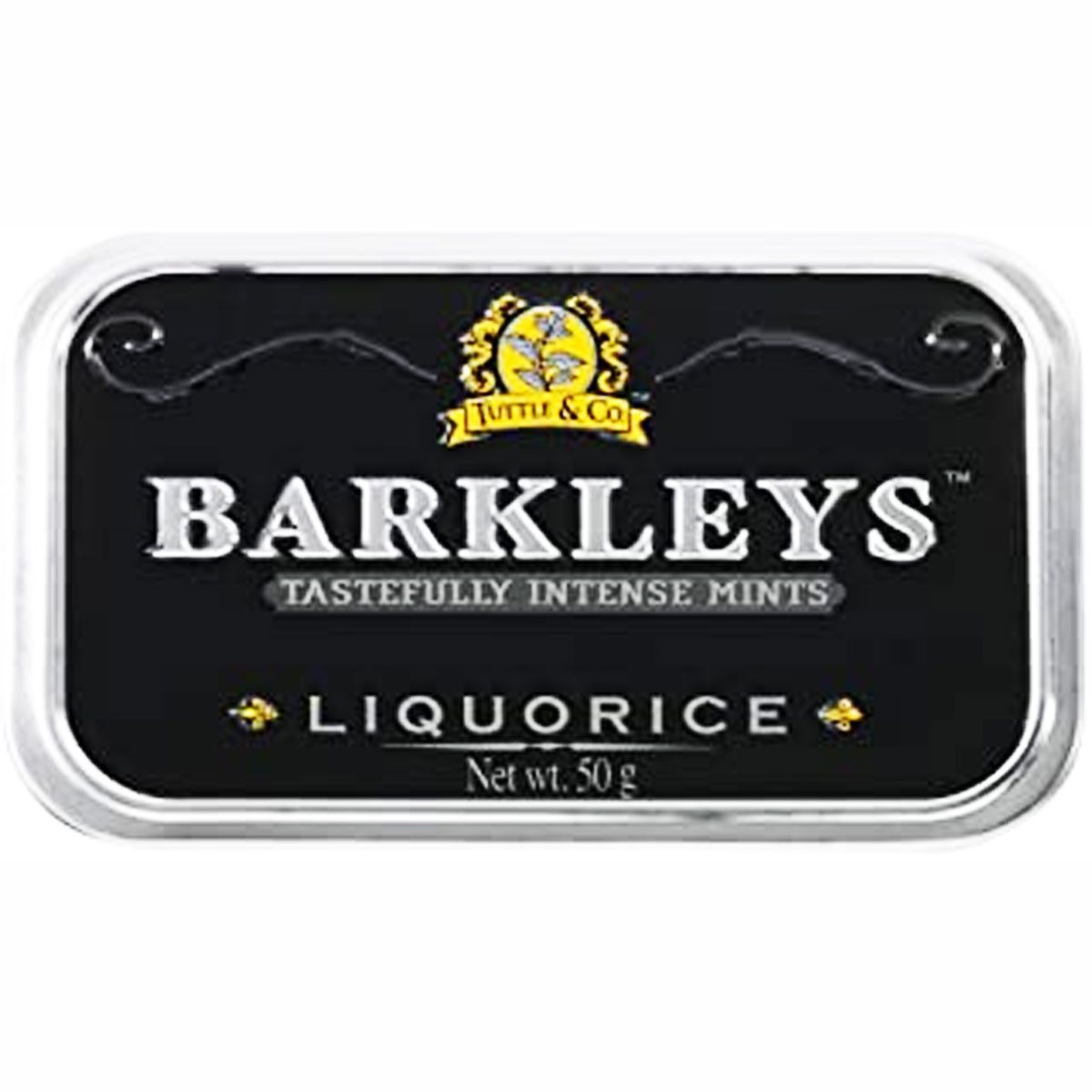 BARKLEYS Süßigkeit, Barkleys Liquorice Pastillen Lakritz in einer Metalldose 50g 6er Pack