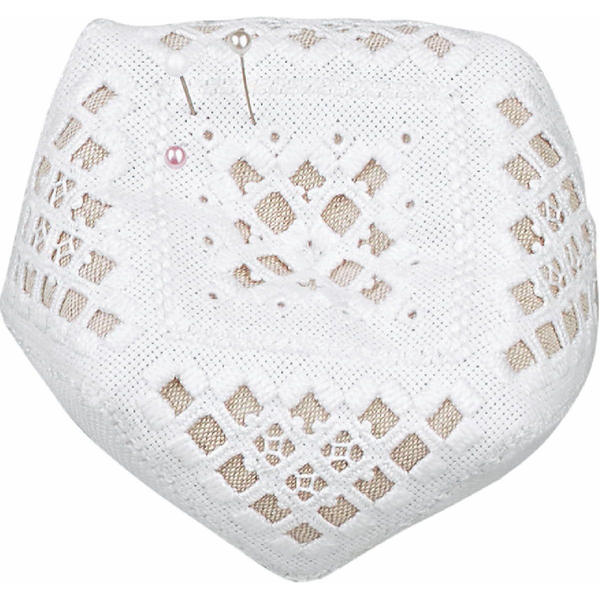 Permin Kreativset Permin Hardanger Nadelkissen Stickpackung "Weiß II", Zählmuster, 9x..., (embroidery kit by Marussia)