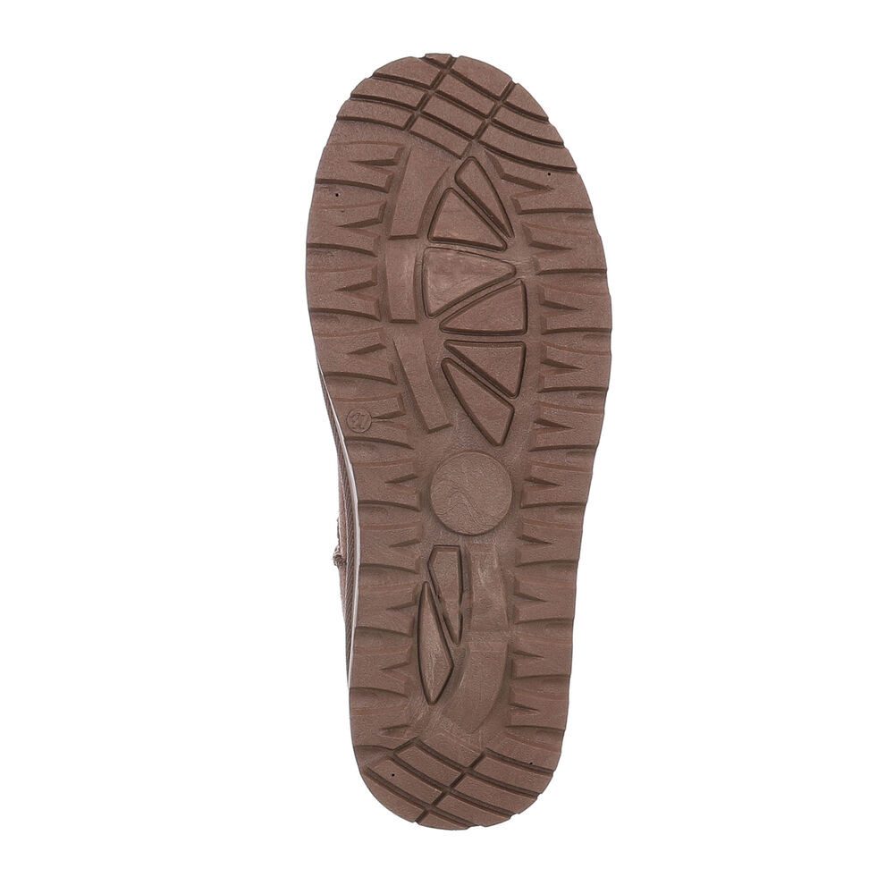 Ital-Design Bequemer Plattform-Echtleder-Schuh für Alltag und Freizeit Snowboots (90471195) Flach Plateaustiefeletten in Braun