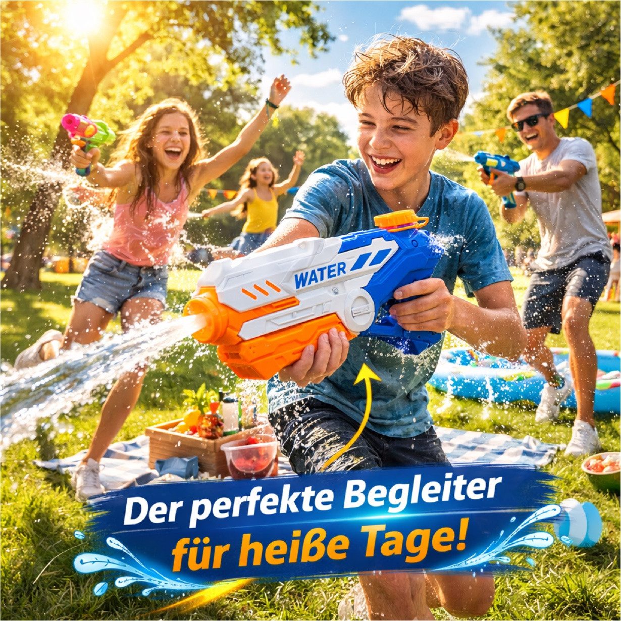 TK Gruppe Wasserpistole Wasserpistole – Wasserspritzpistole & Spritzpistole für Garten, Pool