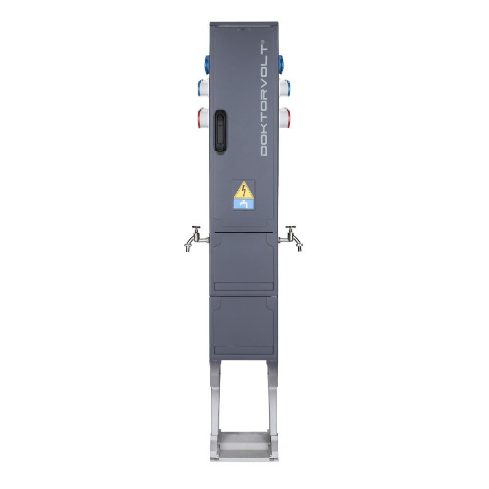 Doktorvolt Campingverteiler 2x16A 5P 400V Campingsäule mit Wasseranschluss 4x16A Steckdosenverteiler