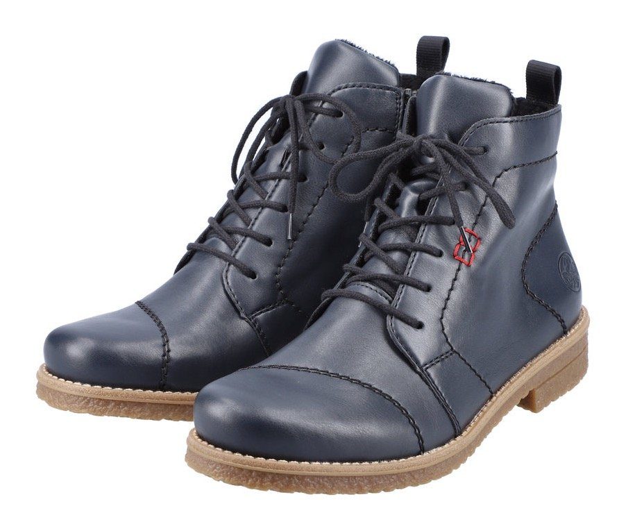 Rieker Schnürstiefelette mit honigfarbener Laufsohle