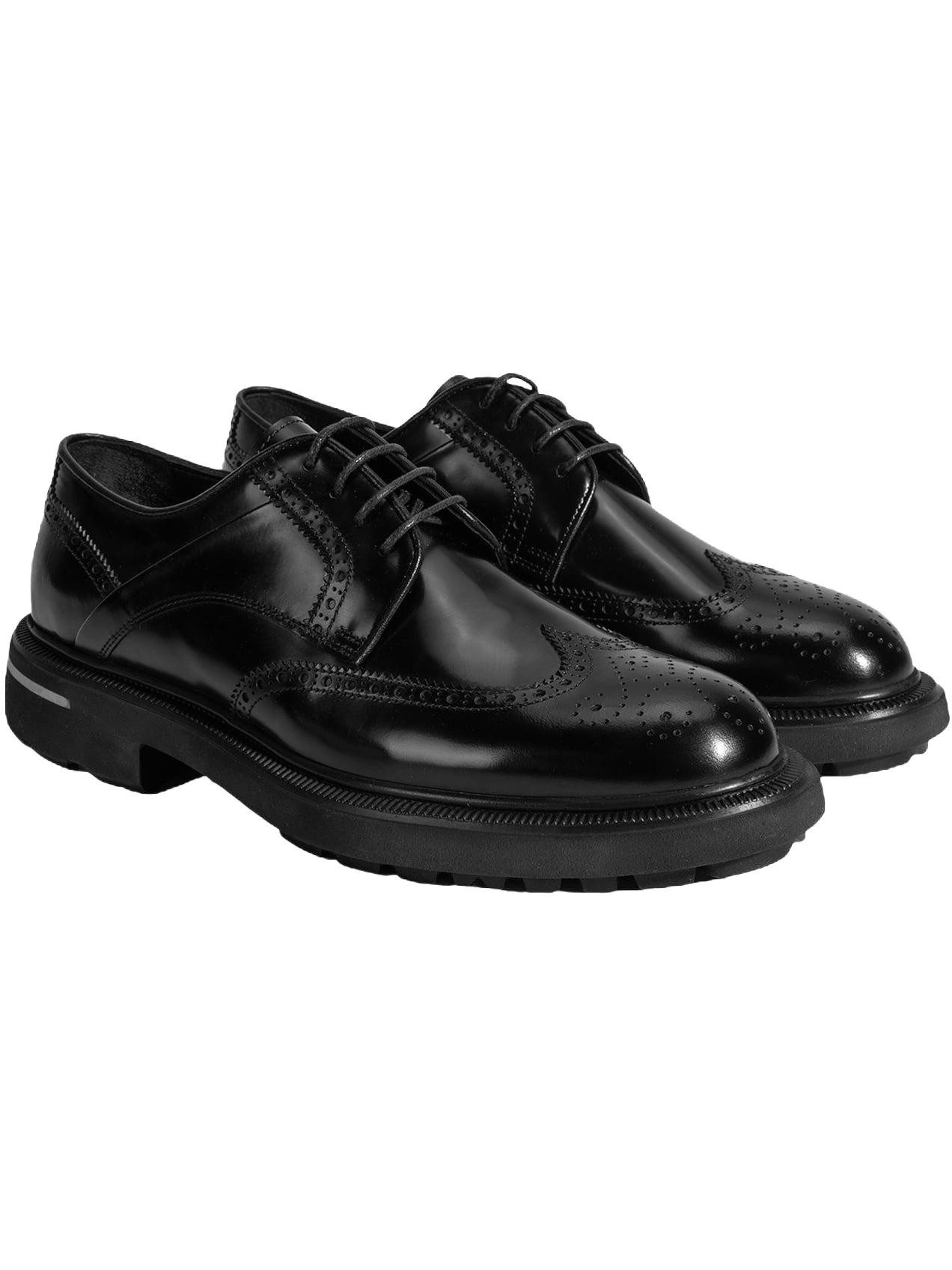 Herren-Schnürschuhe – Echtleder, Profilsohle, flacher Absatz, atmungs Walkingschuh