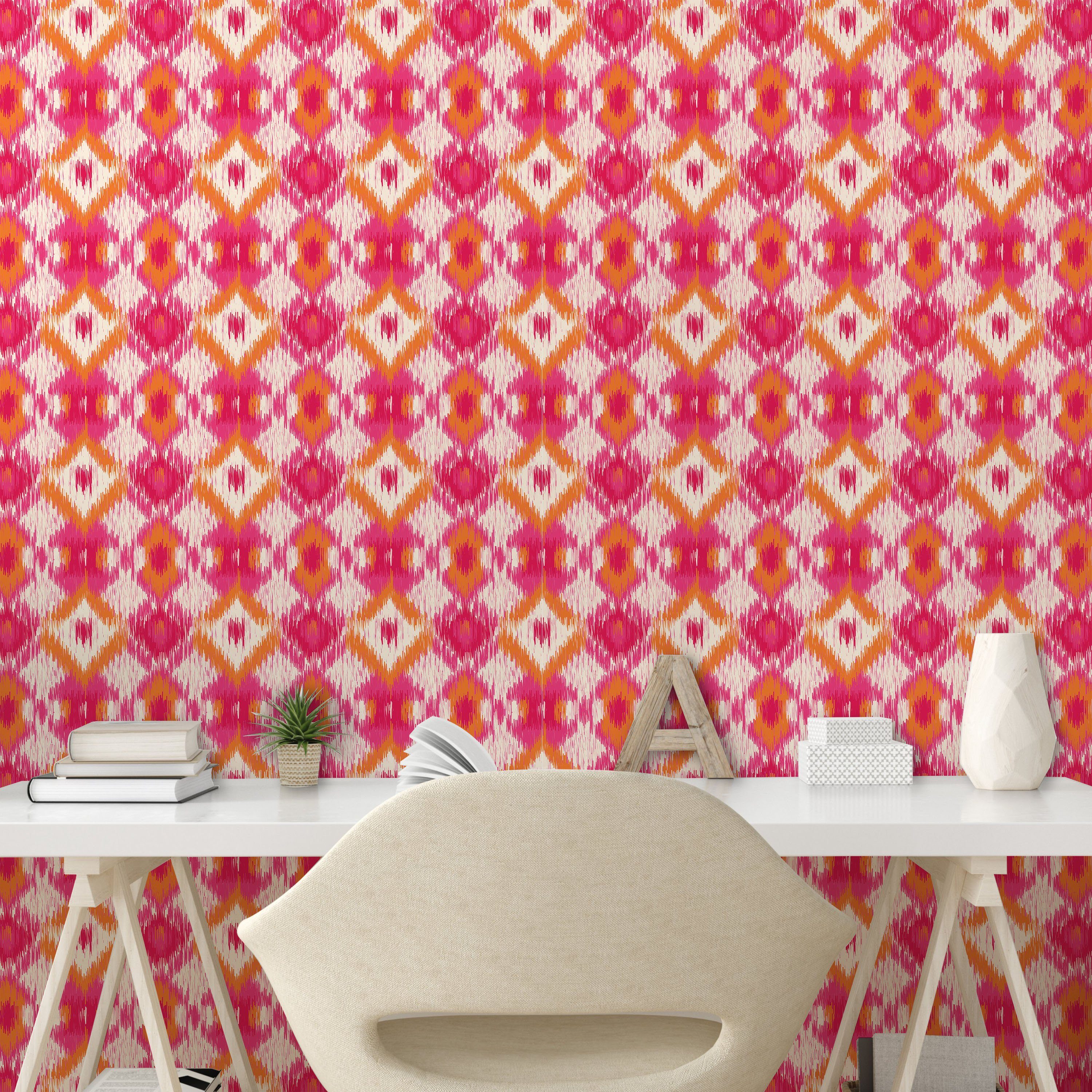 Design Abakuhaus Ikat Küchenakzent, Ikat selbstklebendes Vinyltapete Geometrische inspiriertes Wohnzimmer