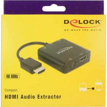 Delock Adapter HDMI Stecker > HDMI + TOSLINK S/PDIF + 3,5mm Klinkenbuchse Audio- & Video-Adapter