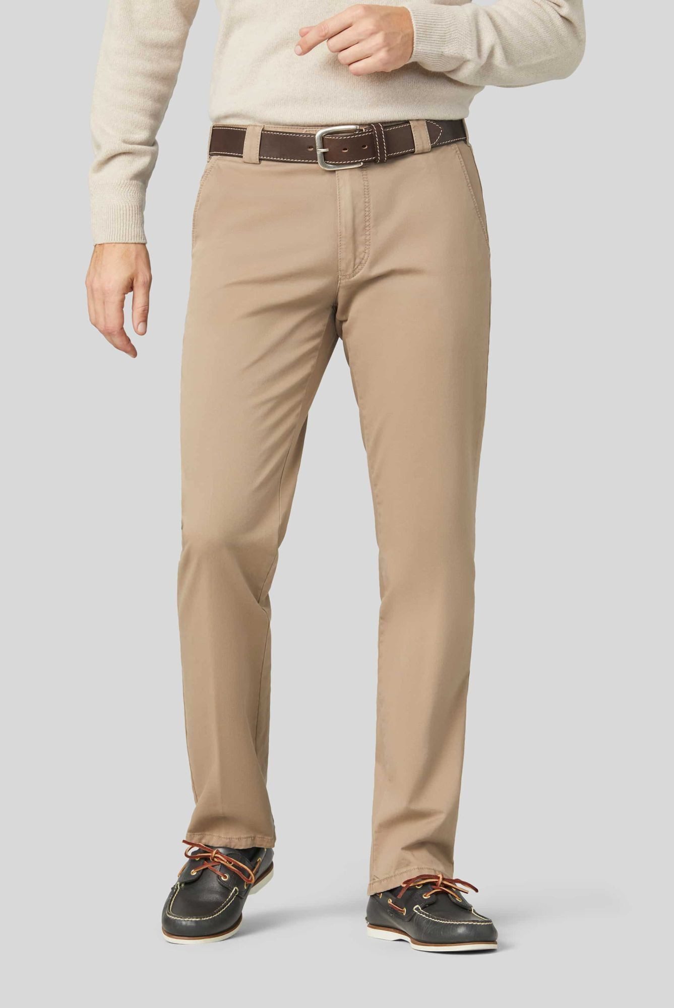 MEYER Chinos Roma mit Stretch-Dehnbund aus weicher Baumwollmischung