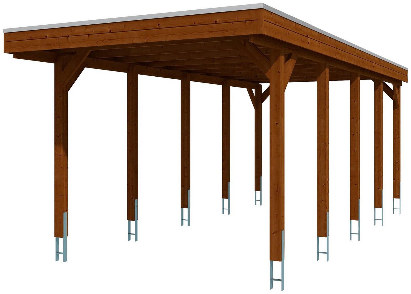 Thumbnail - Skanholz Einzelcarport Friesland, BxT: 314x708 cm, 221 cm Einfahrtshöhe