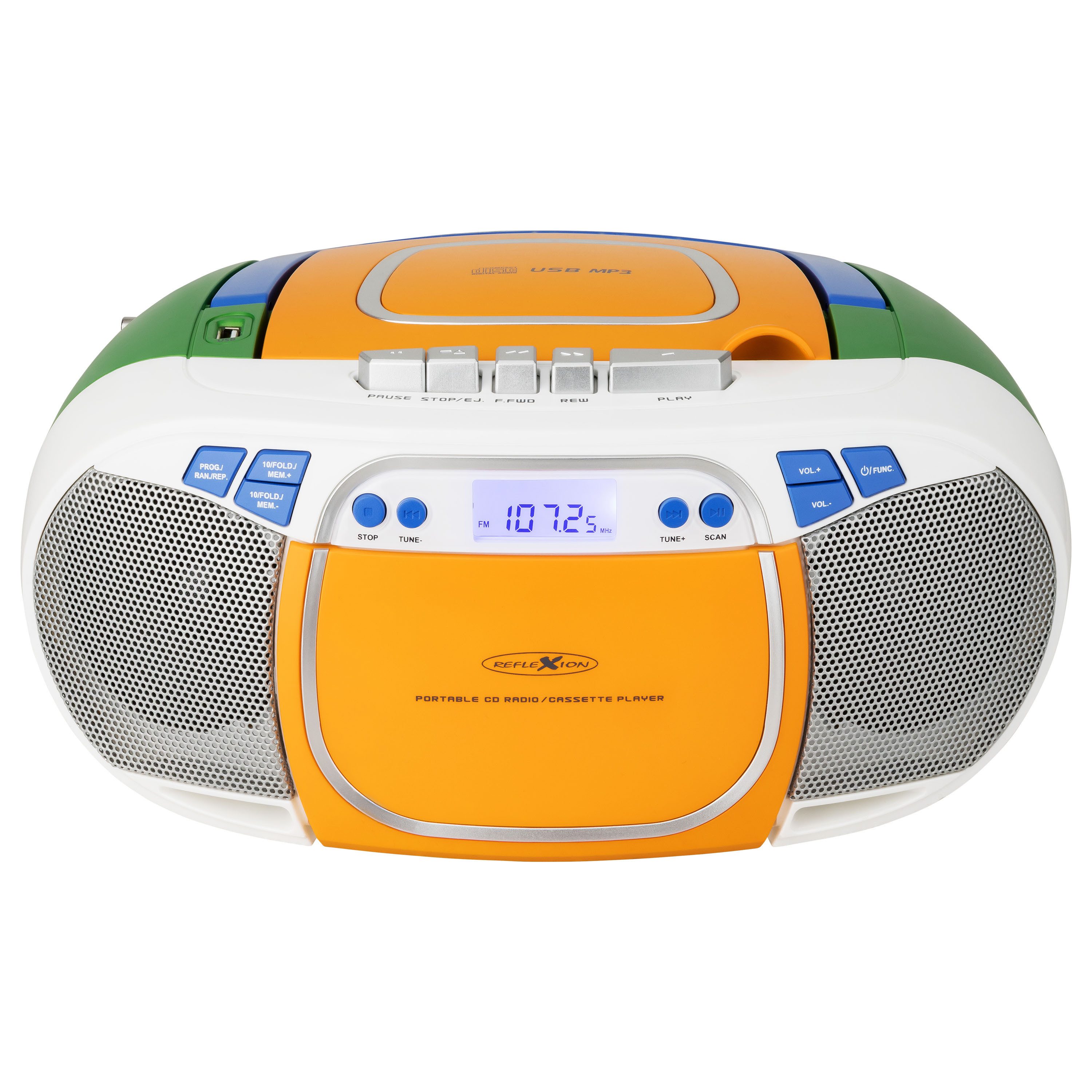 Reflexion RCR2880 Boombox (UKW PLL Stereo Radio, 40 W, Radio, Kassette, USB, CD, MP3 und AUX-IN) – Bild 5 von 5