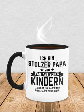 Shirtracer Tasse Ich bin stolzer Papa von fantastischen Kindern, Keramik, Geschenk Vatertag Kaffeetasse