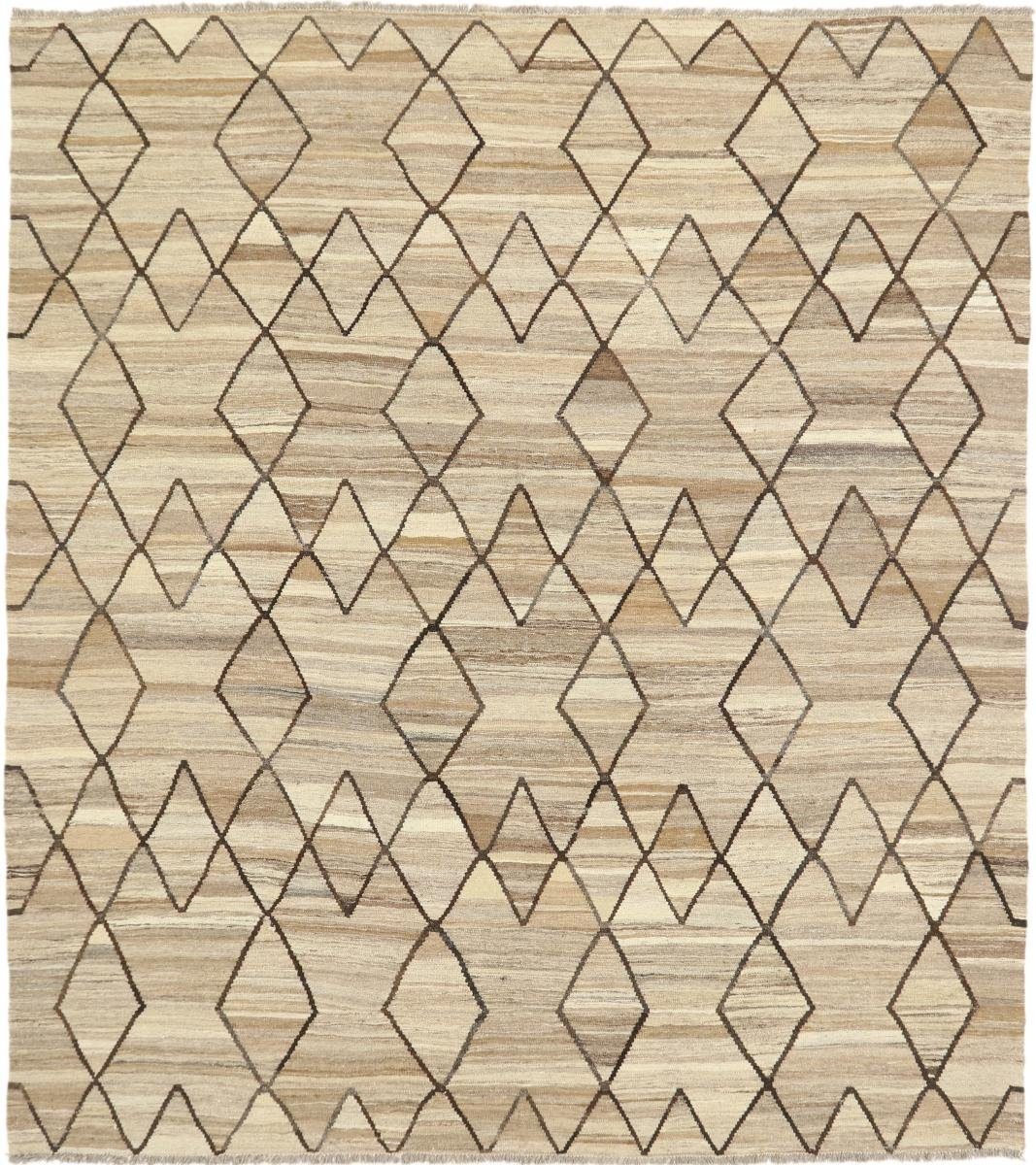 Orientteppich Kelim Berber Design 262x297 Handgewebter Moderner Orientteppich, Nain Trading, rechteckig, Höhe: 3 mm