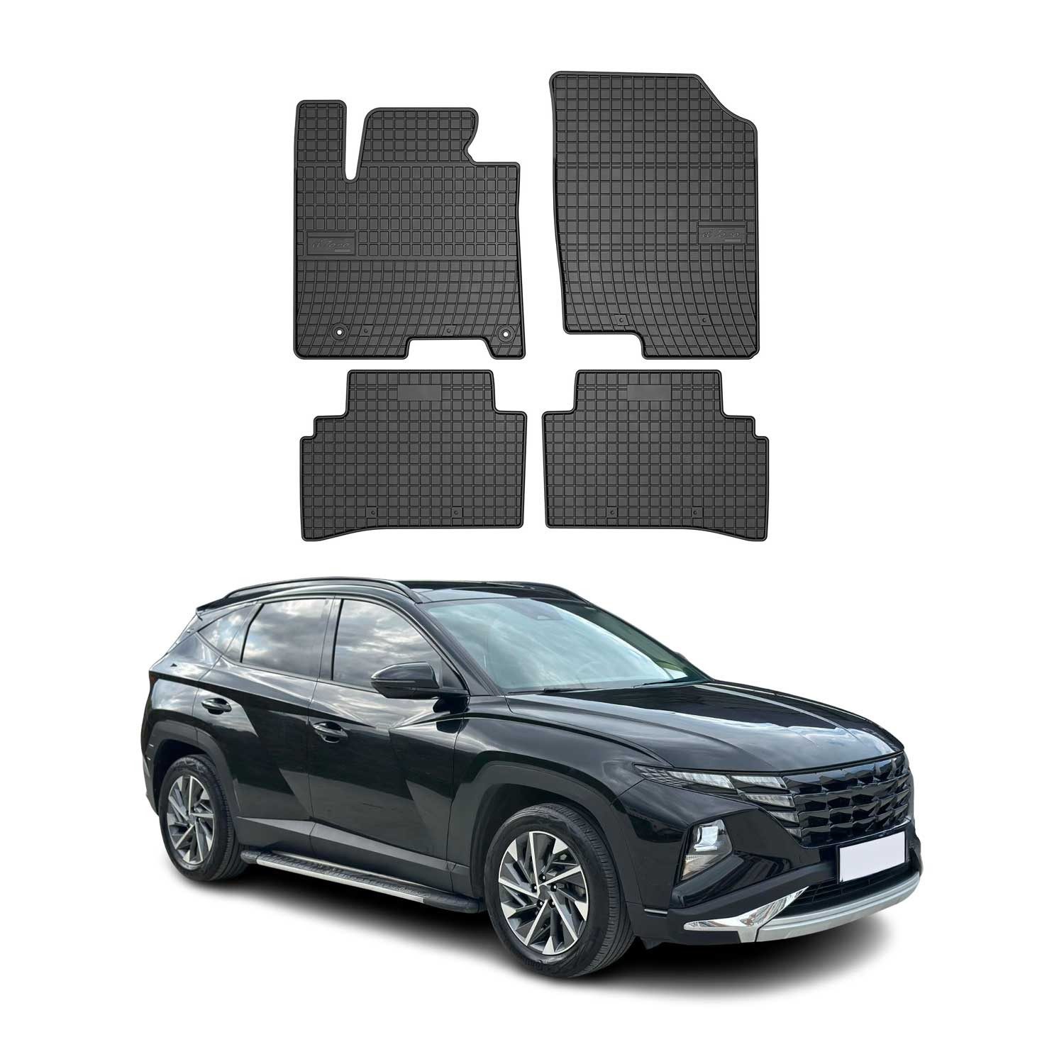 OMAC Auto-Fußmatten für Hyundai Tucson 2020-2025 Gummimatten Schwarz 4 tlg (4 St), für Hyundai Tucson 2020-2025 Hyundai Tucson 2020-2025, Antirutsch,Wasserfest,Einfache Installation