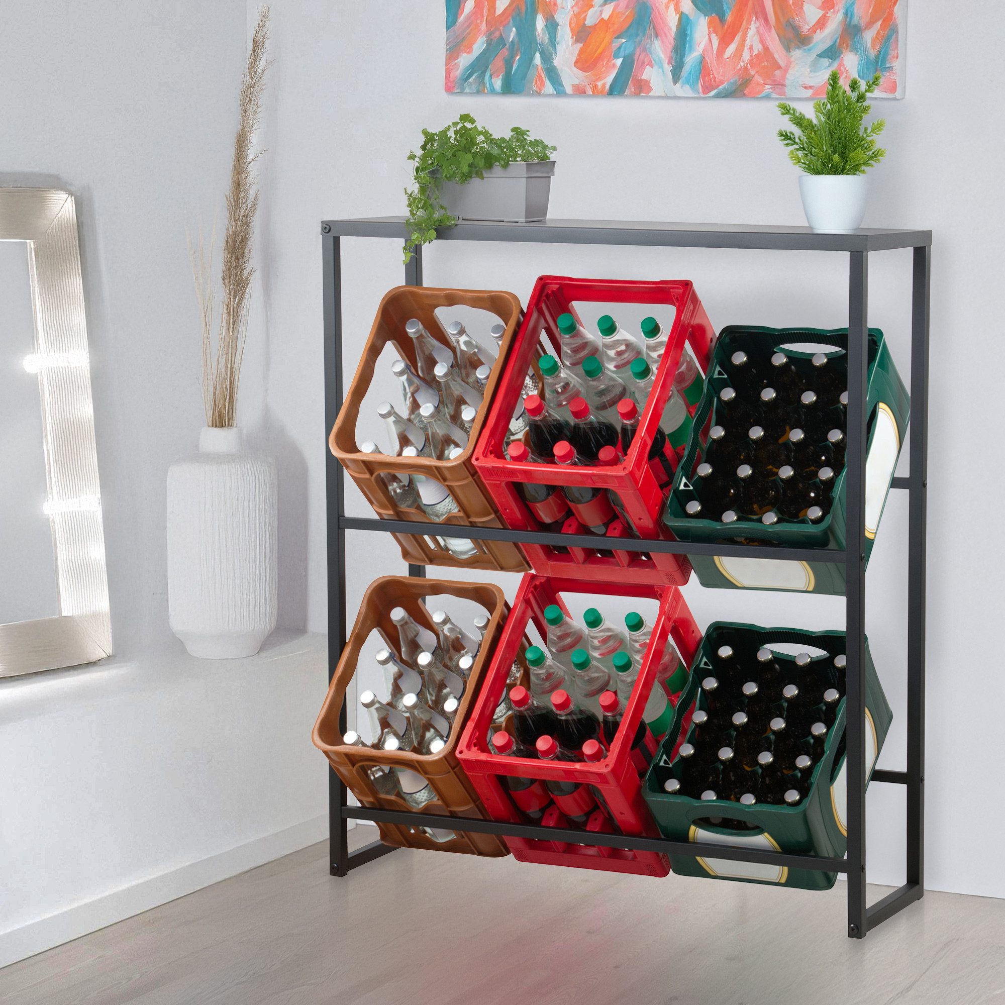 Zelsius Kastenständer Getränkekistenregal 6 Kisten, Getränkekistenhalter, K günstig online kaufen