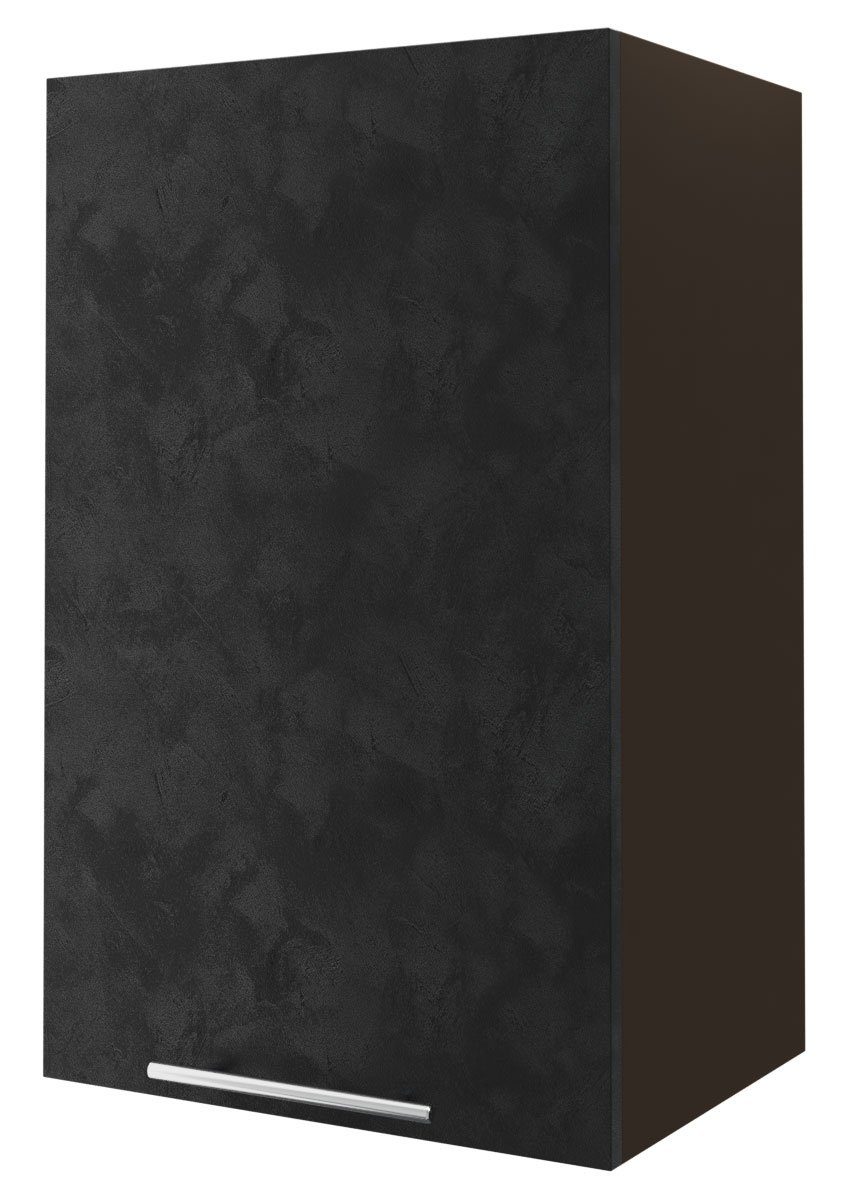 45cm (Malmo) Feldmann-Wohnen black Korpusfarbe Front- ares 1-türig wählbar Malmo und Klapphängeschrank