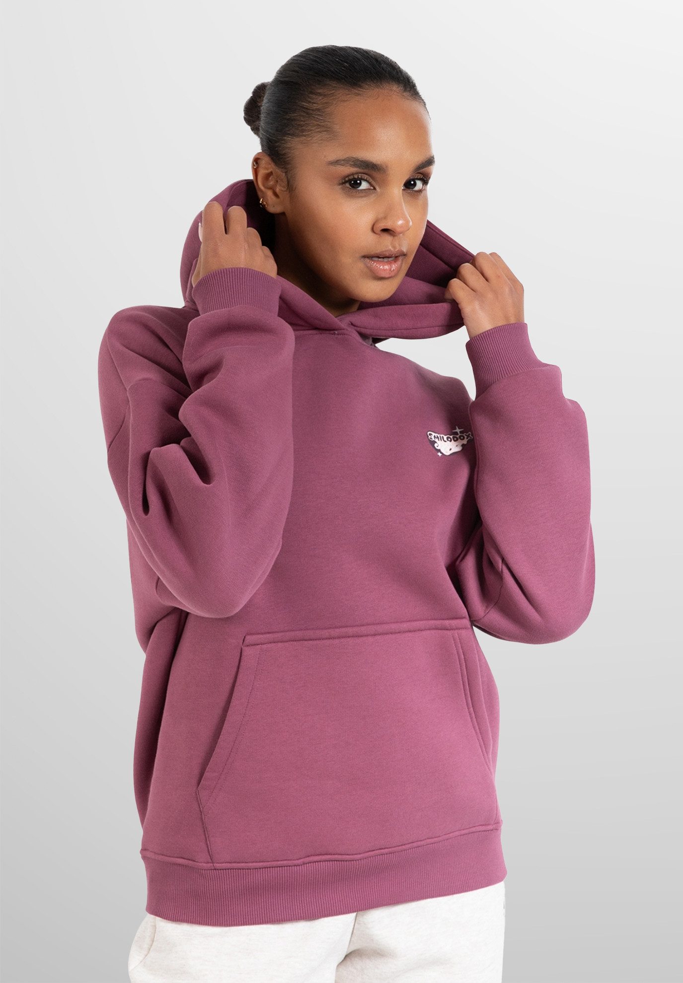 Smilodox Hoodie Riva, Kapuzenpullover Oversize Fit mit großer Kapuze und He günstig online kaufen