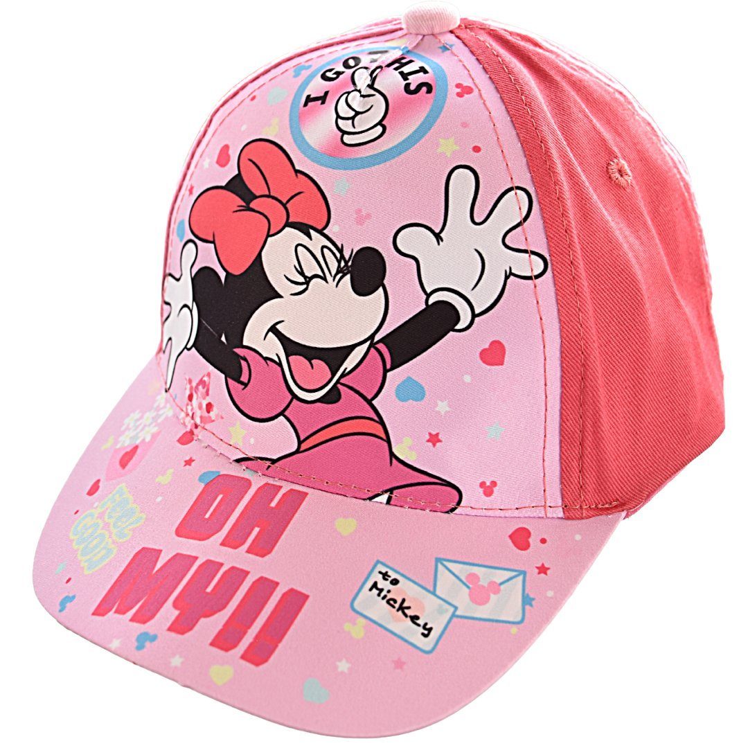 cm oder Baumwolle Minnie Disney Baseball Pink-Dunkelpink Cap 52 aus Minnie 54 in Maus Mouse Größe