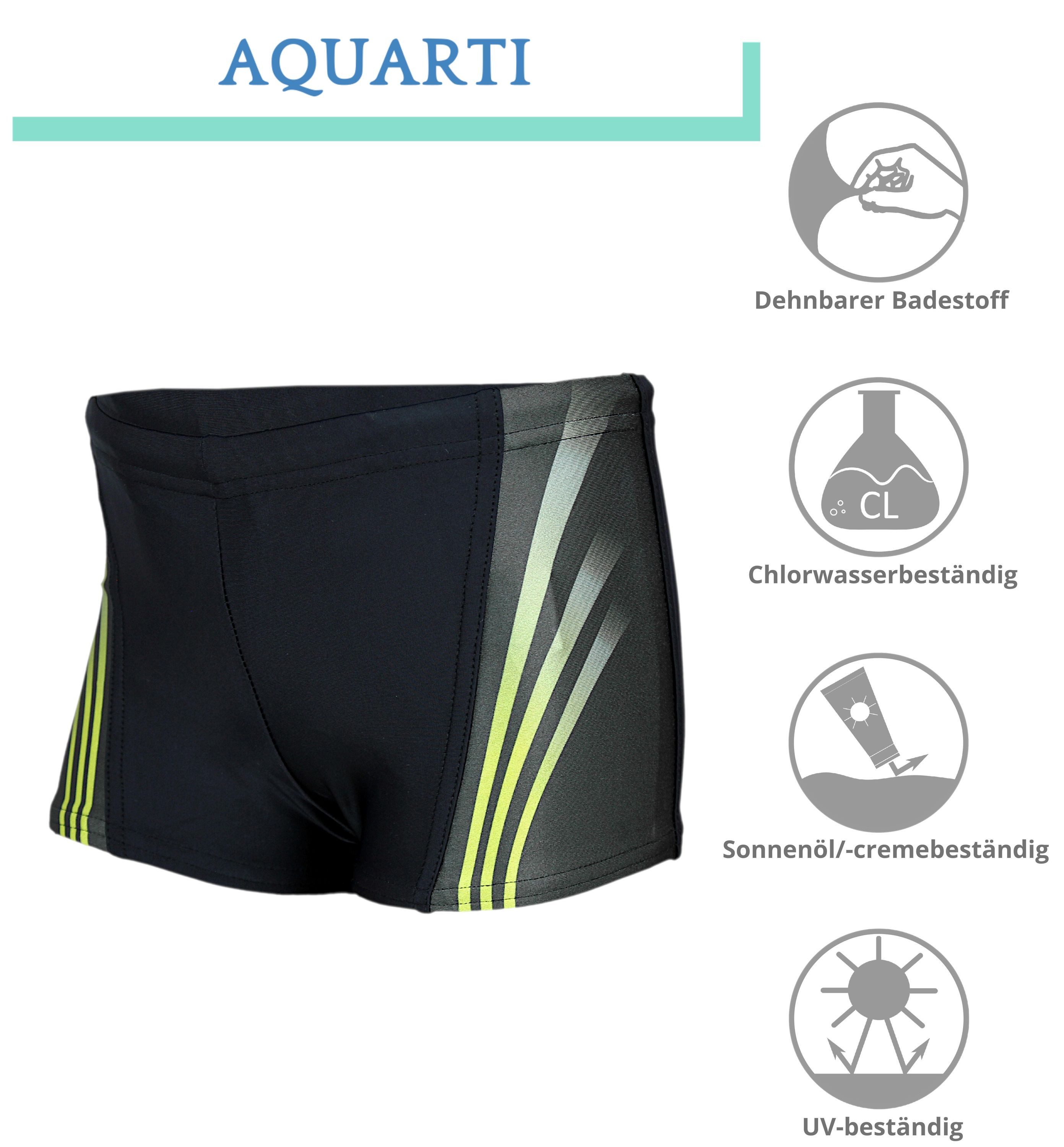 Aquarti Badehose Aquarti Jungen Schwimmhose Kontrastfarbige Einsätze – Bild 3 von 5