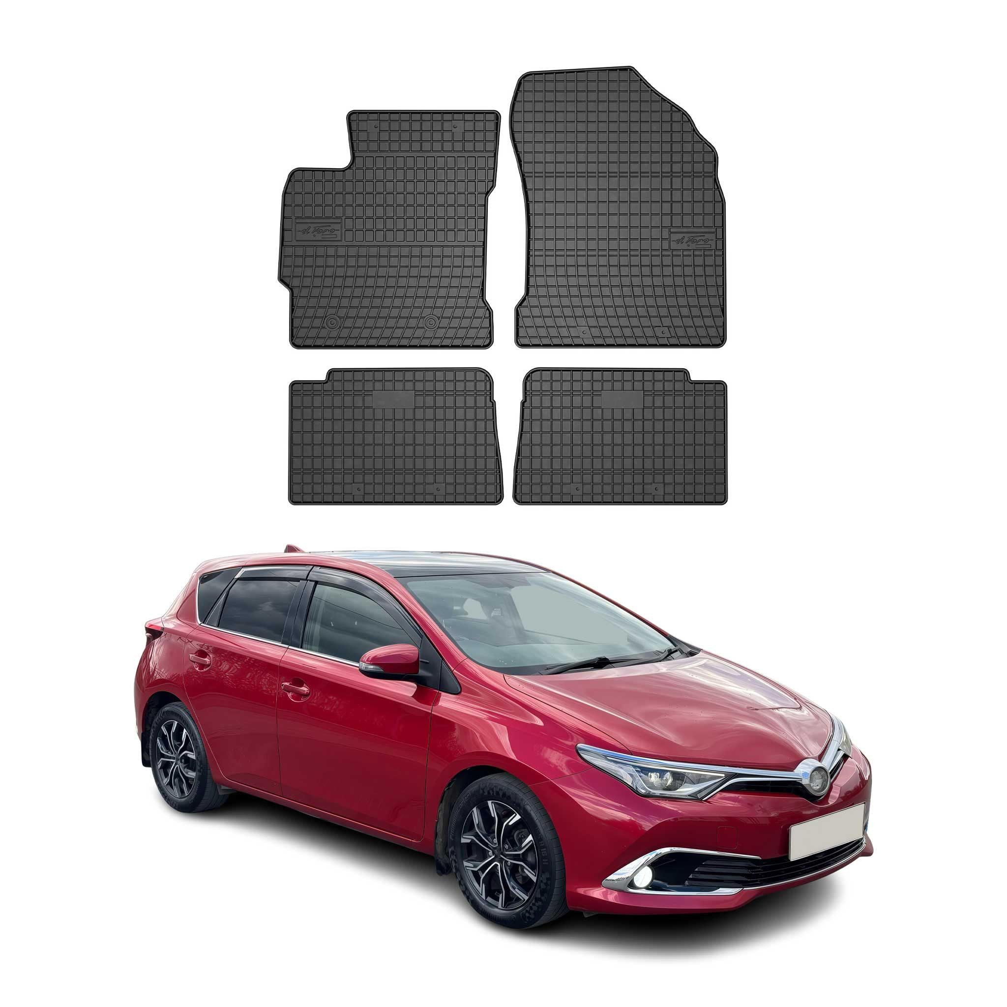 Auto-Fußmatten für Toyota Auris 2013-2018 Gummimatten Schwarz 4 tlg