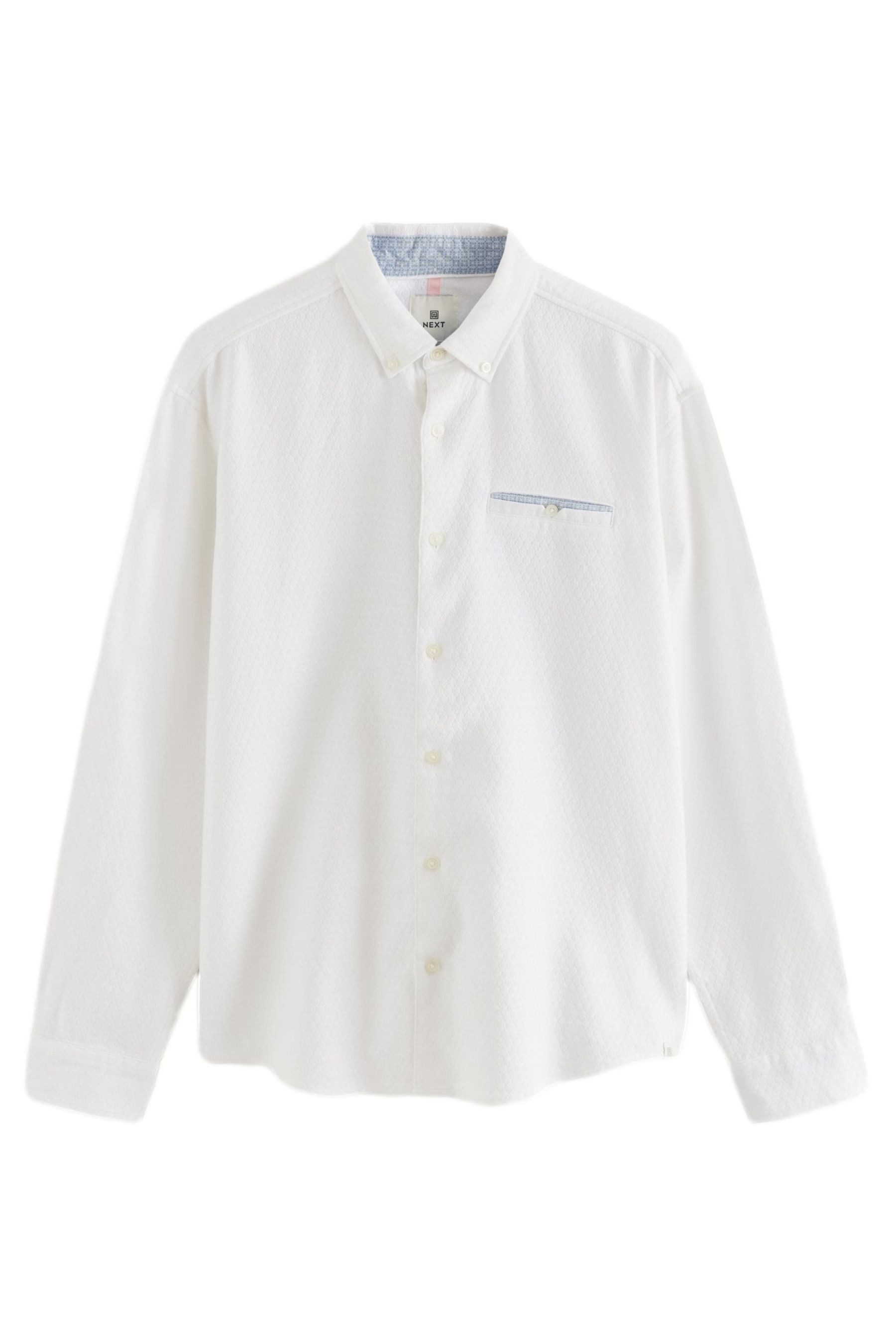Next Langarmhemd Strukturiertes Langarmshirt aus 100 % günstig online kaufen
