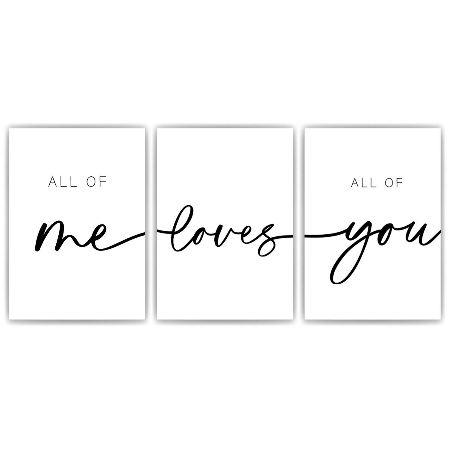 Tigerlino Poster Liebe 3er Set Wandbilder günstig online kaufen