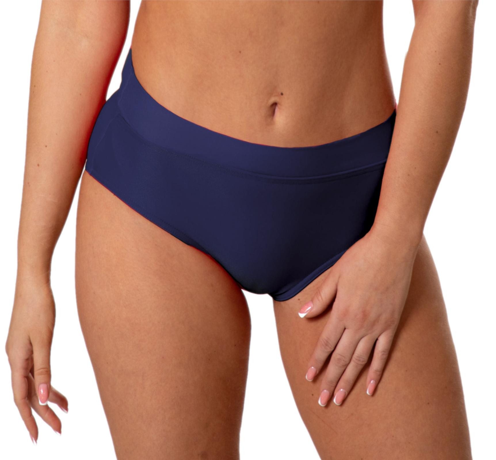 Aquarti Bikini-Hose Unterteil High Waist mit Umschlagbund