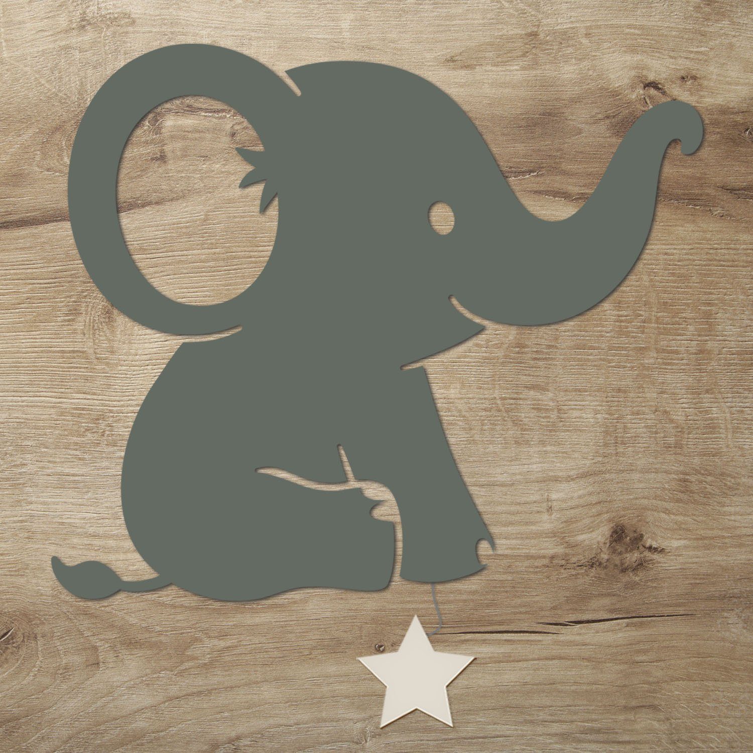 LED Dekolicht Baby Elefant - Schlaflicht mit Elefanten Motiv für Kleinkinder