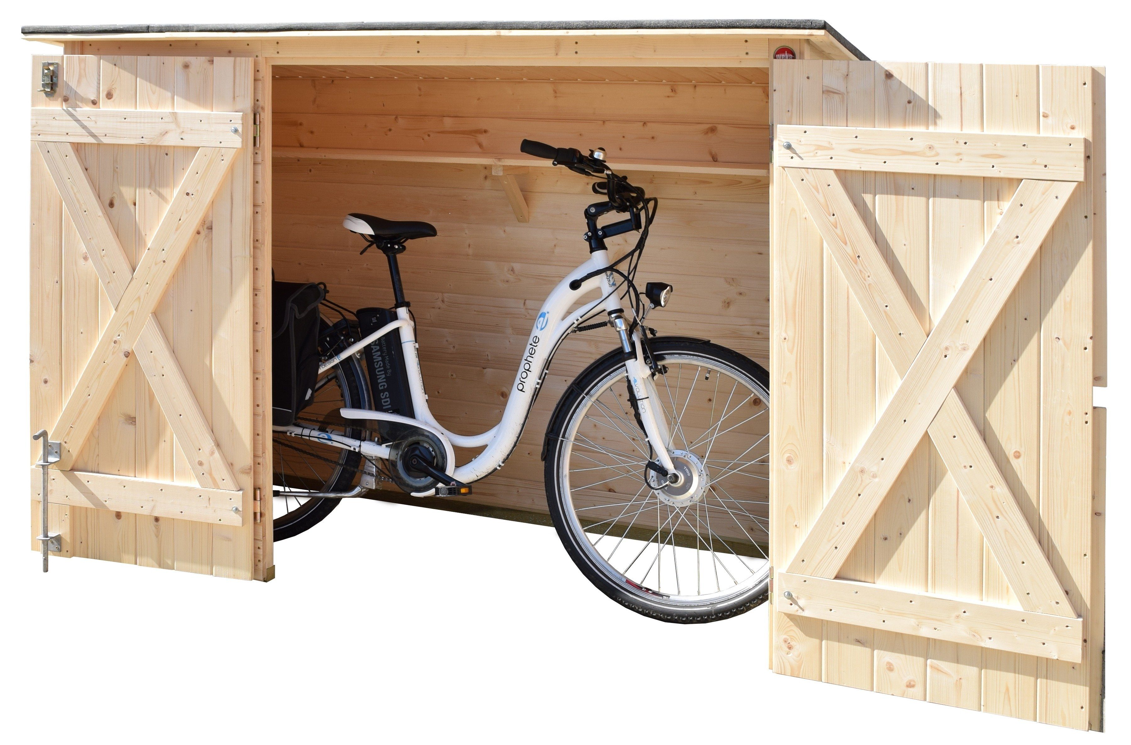 weka Fahrradbox, Mülltonnenbox, BxTxH: 205x84x151 cm