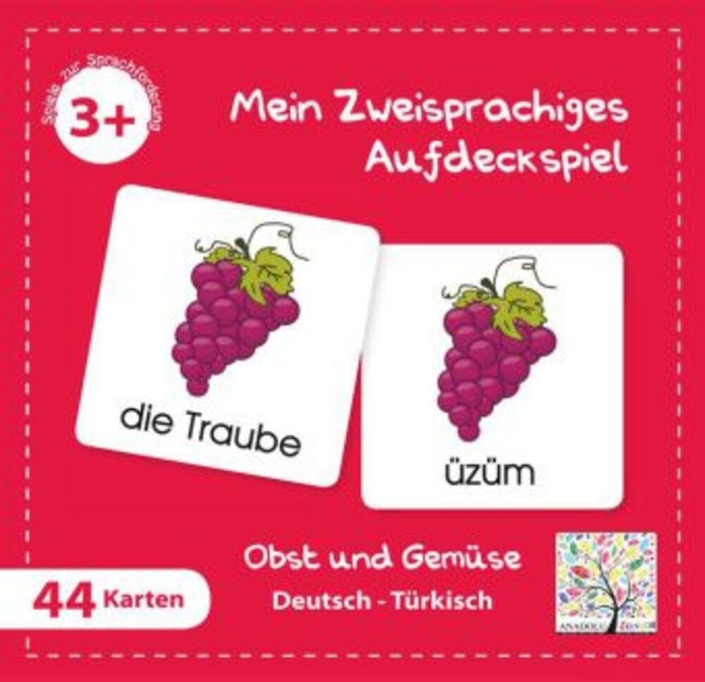 Schulbuchverlag Anadolu Spiel, Mein Zweisprachiges Aufdeckspiel, Obst und Gemüse, Türkisch...