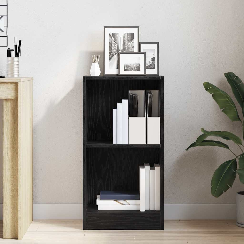 vidaXL Bücherregal Bücherregal Schwarz Eichen-Optik 40x24x76 günstig online kaufen