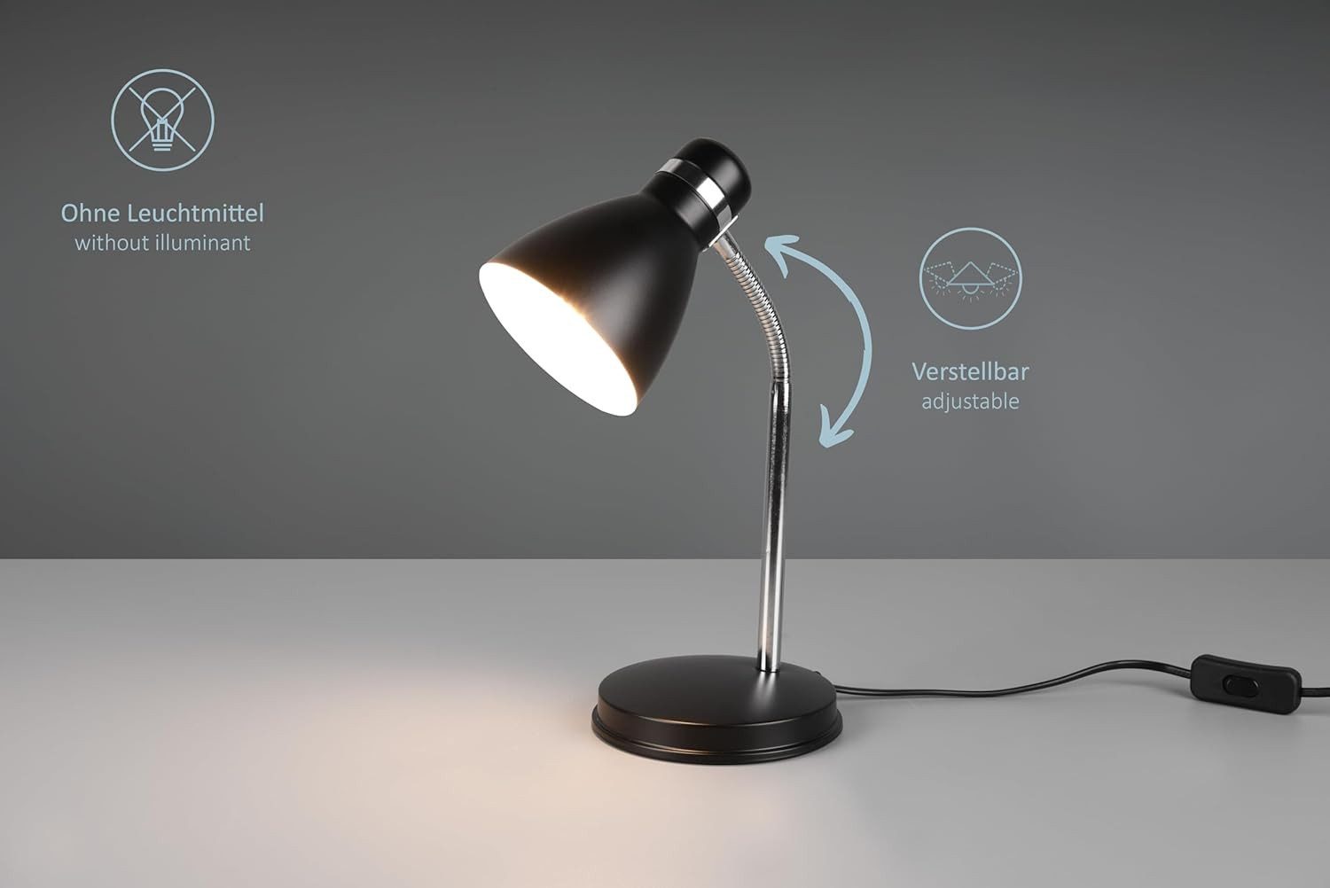 lightling Tischleuchte Harley, ohne Leuchtmittel, Schnurschalter, günstig online kaufen
