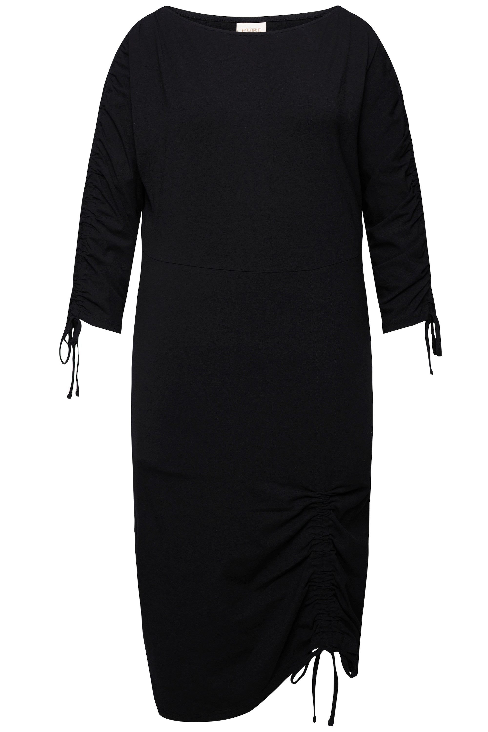 Ulla Popken Midikleid Jersey-Midikleid U-Boot-Ausschnitt 3/4-Arm günstig online kaufen
