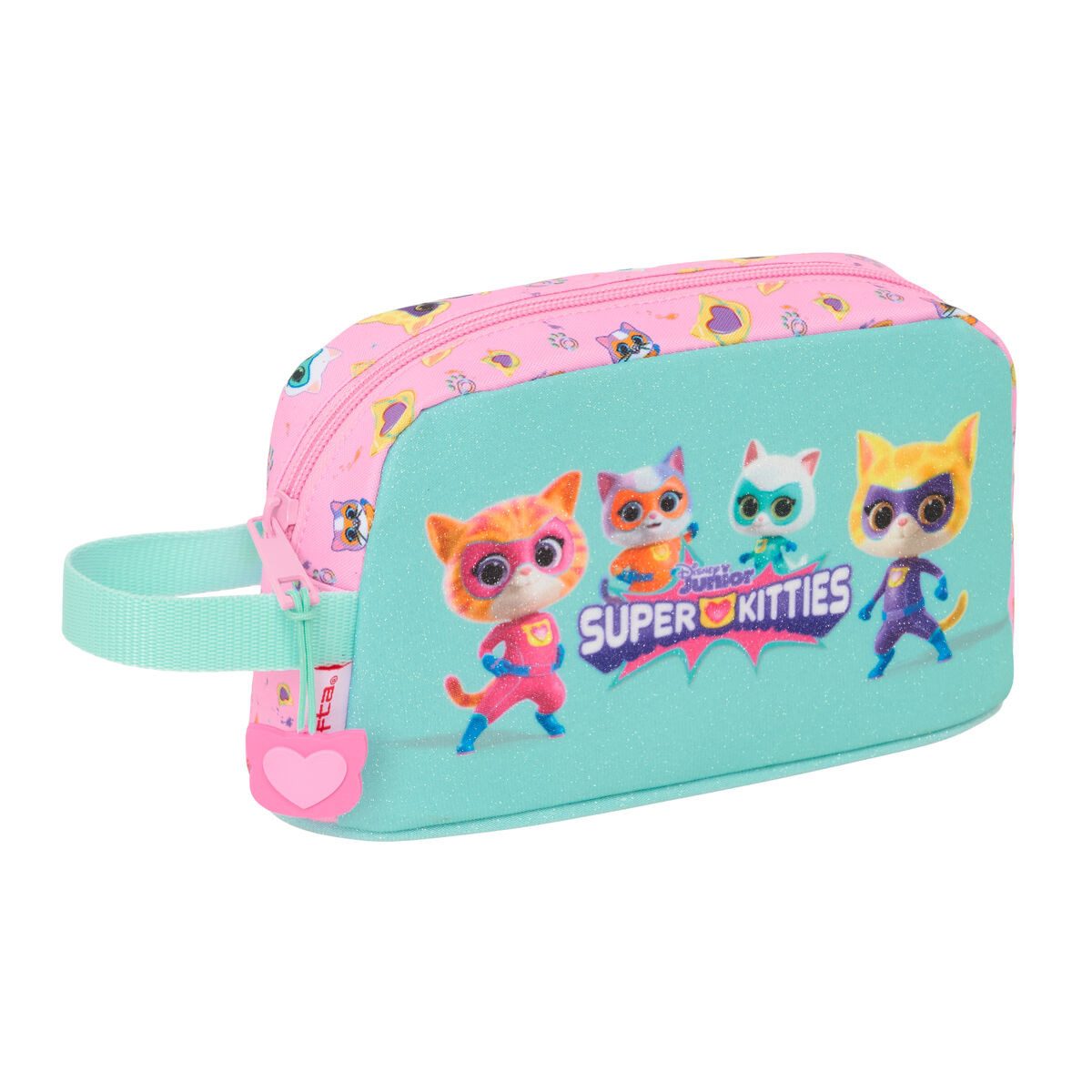 Disney Federtasche Stifteetui Etui Federmäppchen Faulenzer SuperKitties Rosa türkis 21,5x
