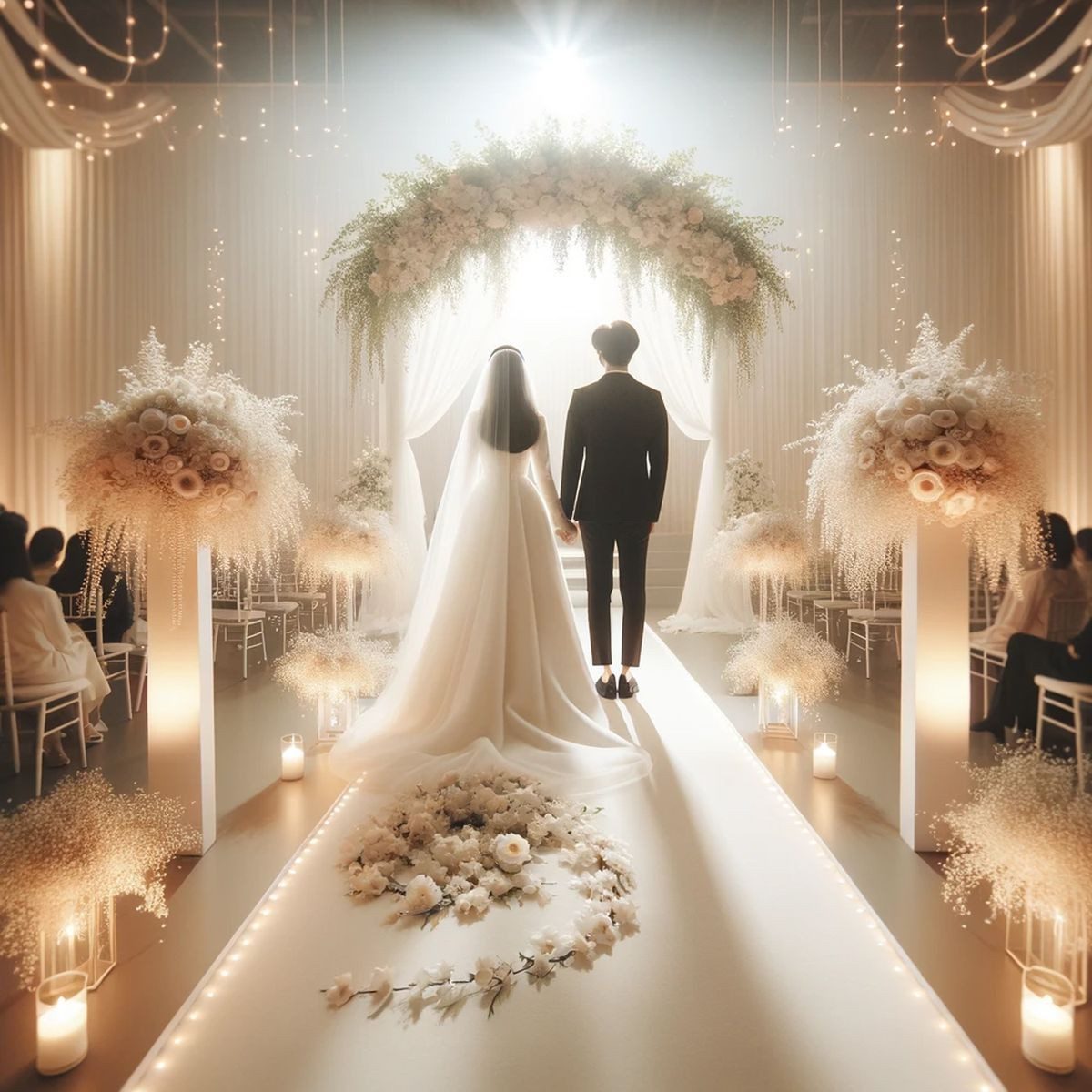 CHAKS Läufer Weiß 1x15m Vlies - Party-Zubehör Hochzeits Deko