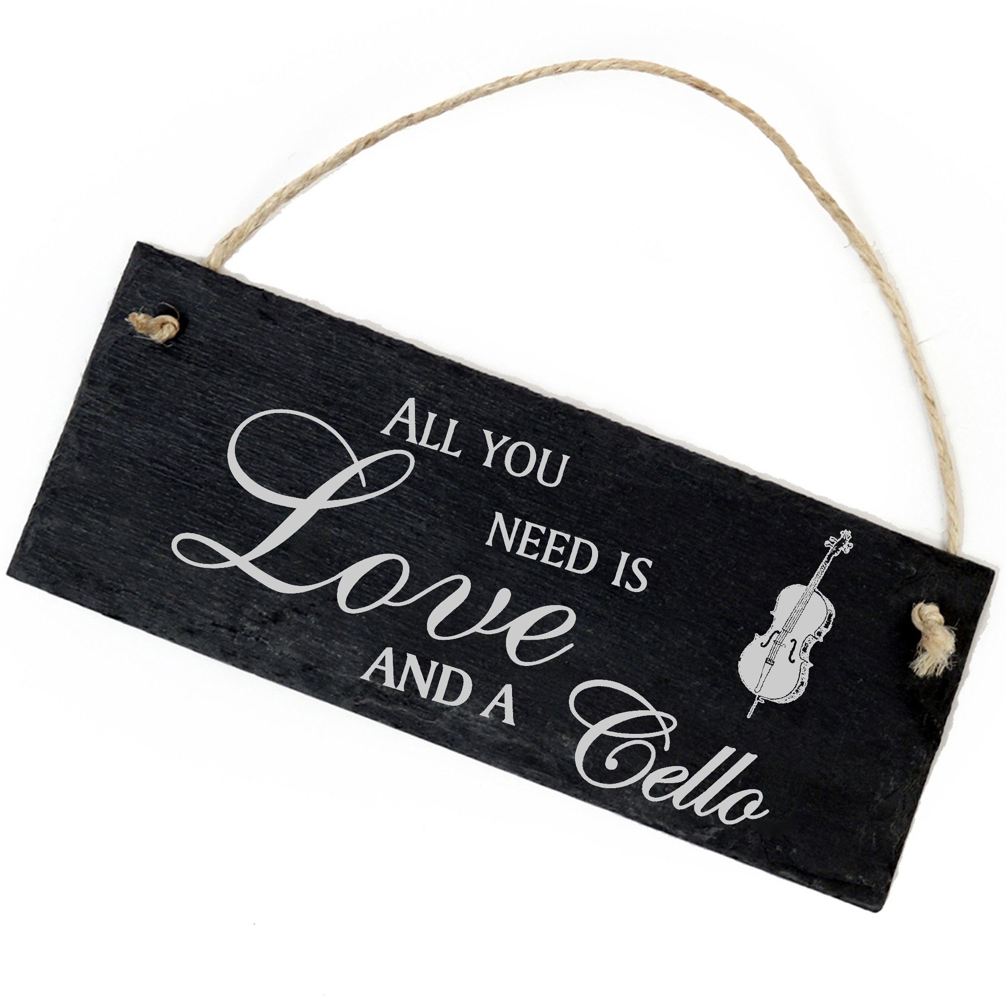 Dekolando Hängedekoration Cello 22x8cm All you need is Love and a Cello