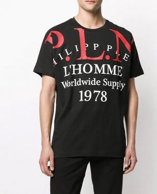 PHILIPP PLEIN T-Shirt Philipp Plein Mens Cult Iconic Cult Gold Cut Shirt Round Neck P.L.N. T