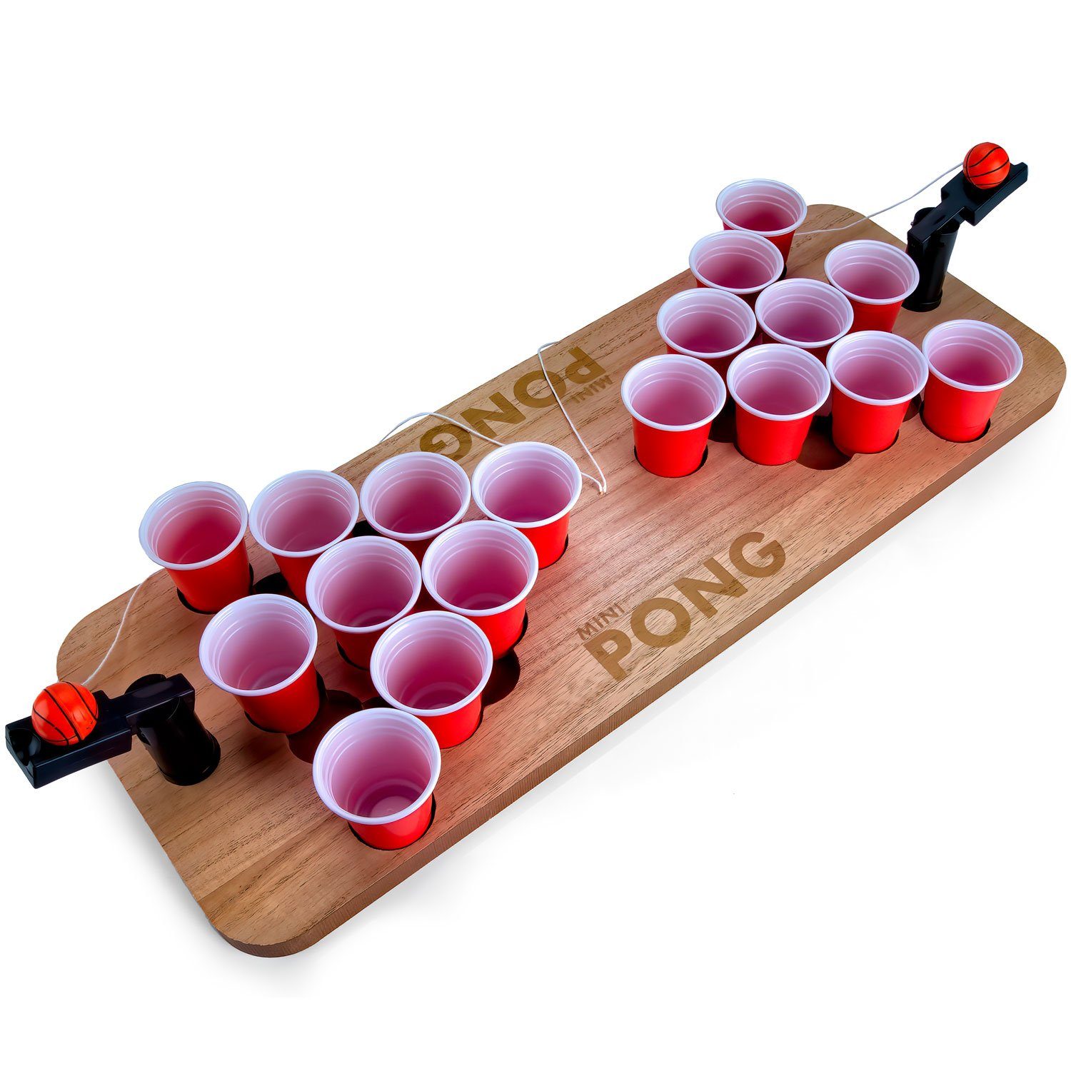 Goods+Gadgets Spieltisch Mini Beer-Pong Spiel, (Bierpong-Tisch mit