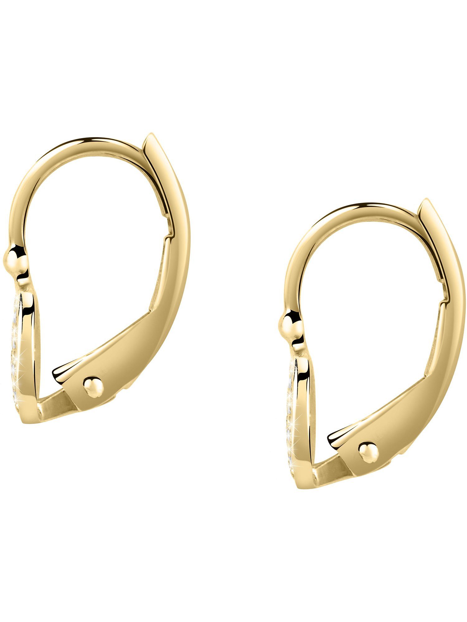 FAVS Paar Ohrstecker FAVS Damen-Ohrhänger 375er Gelbgold 38 Zirkonia