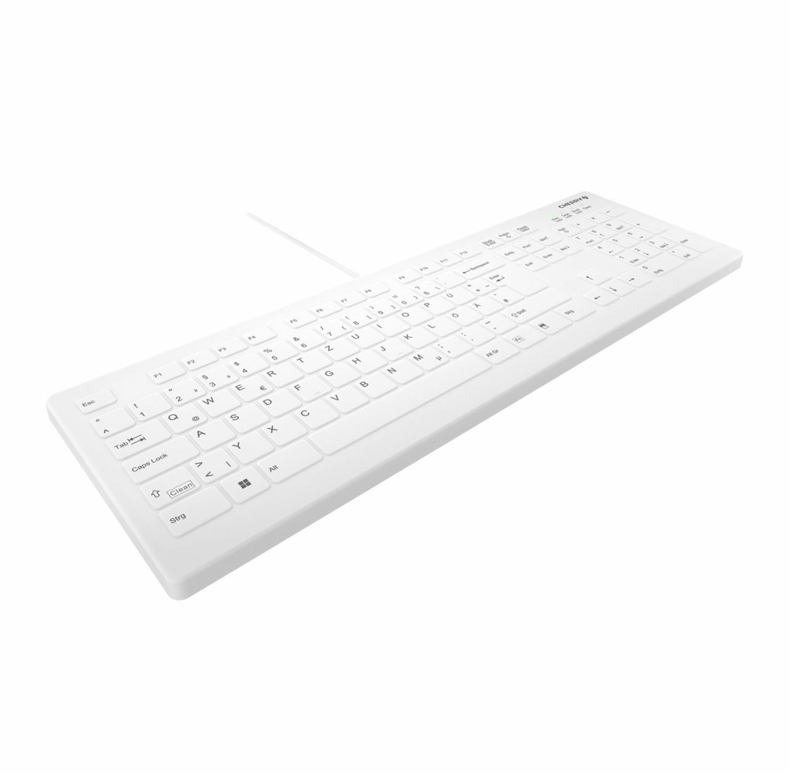 Cherry Medical Kabel AK-C8112-US-W/DE - vollversiegelt - 105 Tasten - weiß - Tastatur
