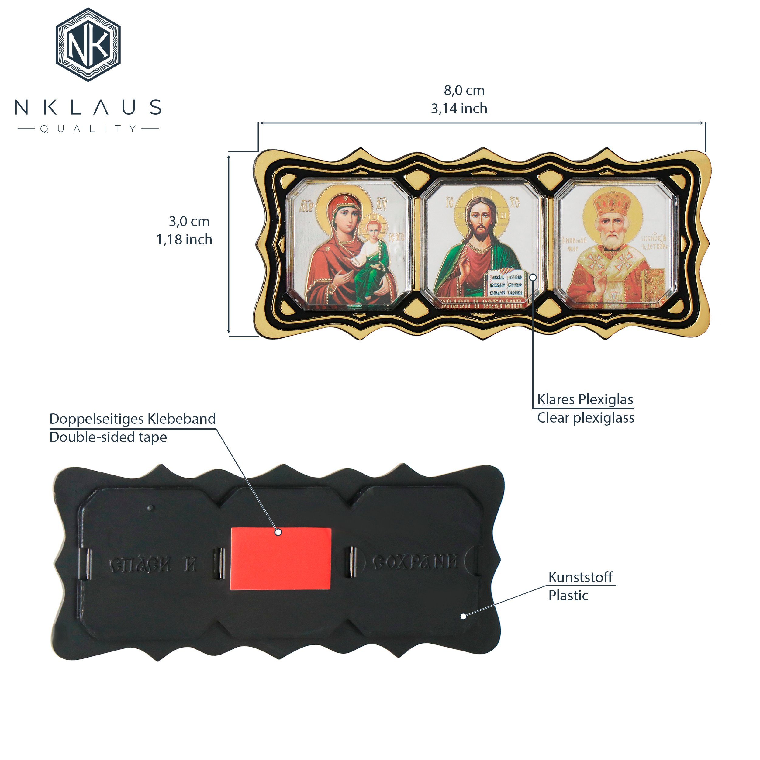 NKlaus Holzbild Autoplakette Ikone Triptych GM günstig online kaufen