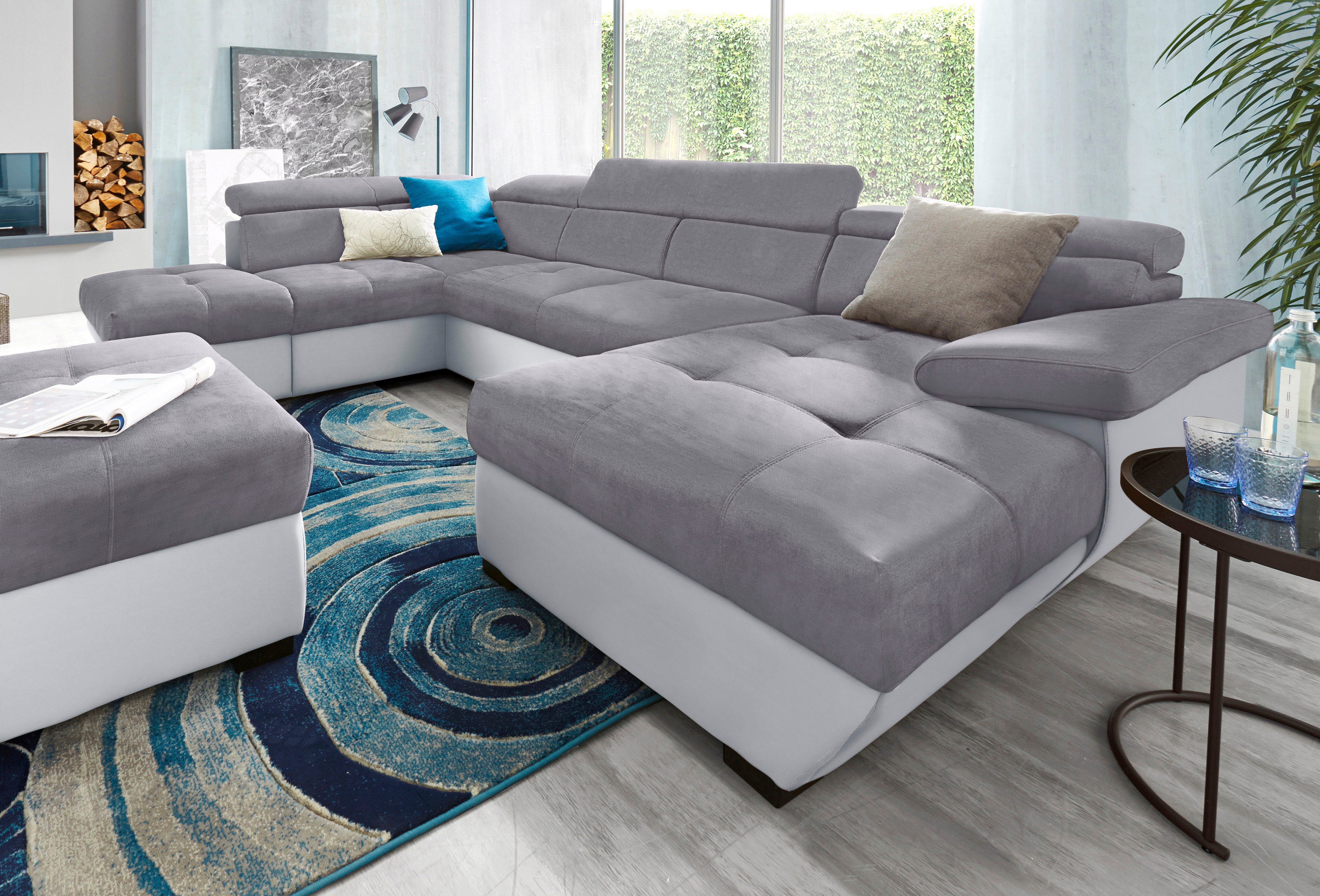 COTTA Wohnlandschaft Speedway U-Form, mit Kopfteilverstellung, wahlweise mit Bettfunktion & Bettkasten