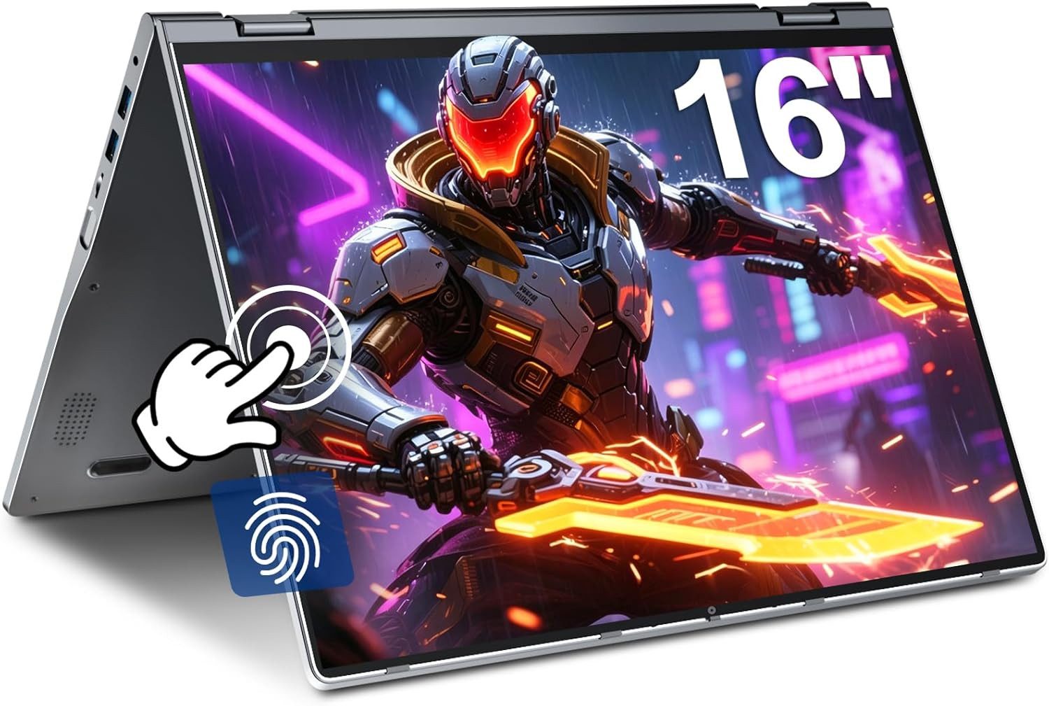 Jumper 2-in-1 Laptop 16 Zoll Touch-Screen AMD Ryzen 16GB RAM 640GB SSD Tablet Notebook (N95, Intel UHD Graphics, 16 GB, 640 GB SSD, 4-core CPU)