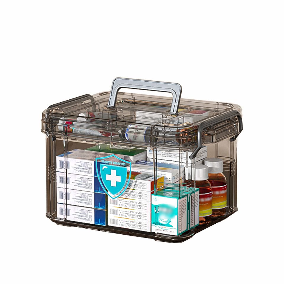 Coonoor Aufbewahrungsbox Transparente Doppelmedizinbox, Große Kapazität günstig online kaufen