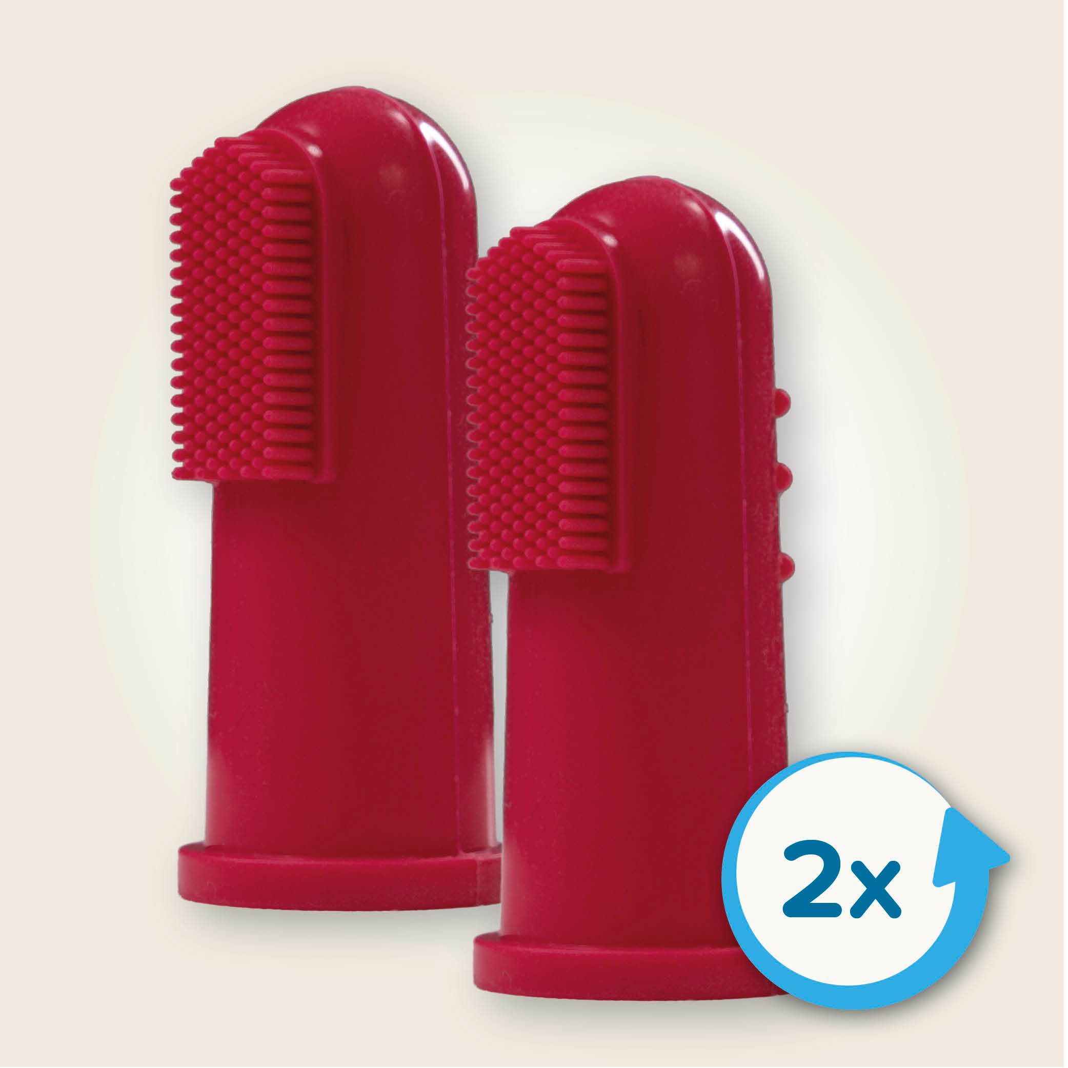 beaphar Tier-Fingerzahnbürste Fingerzahnbürste für Hunde und Katzen, 2 Stück