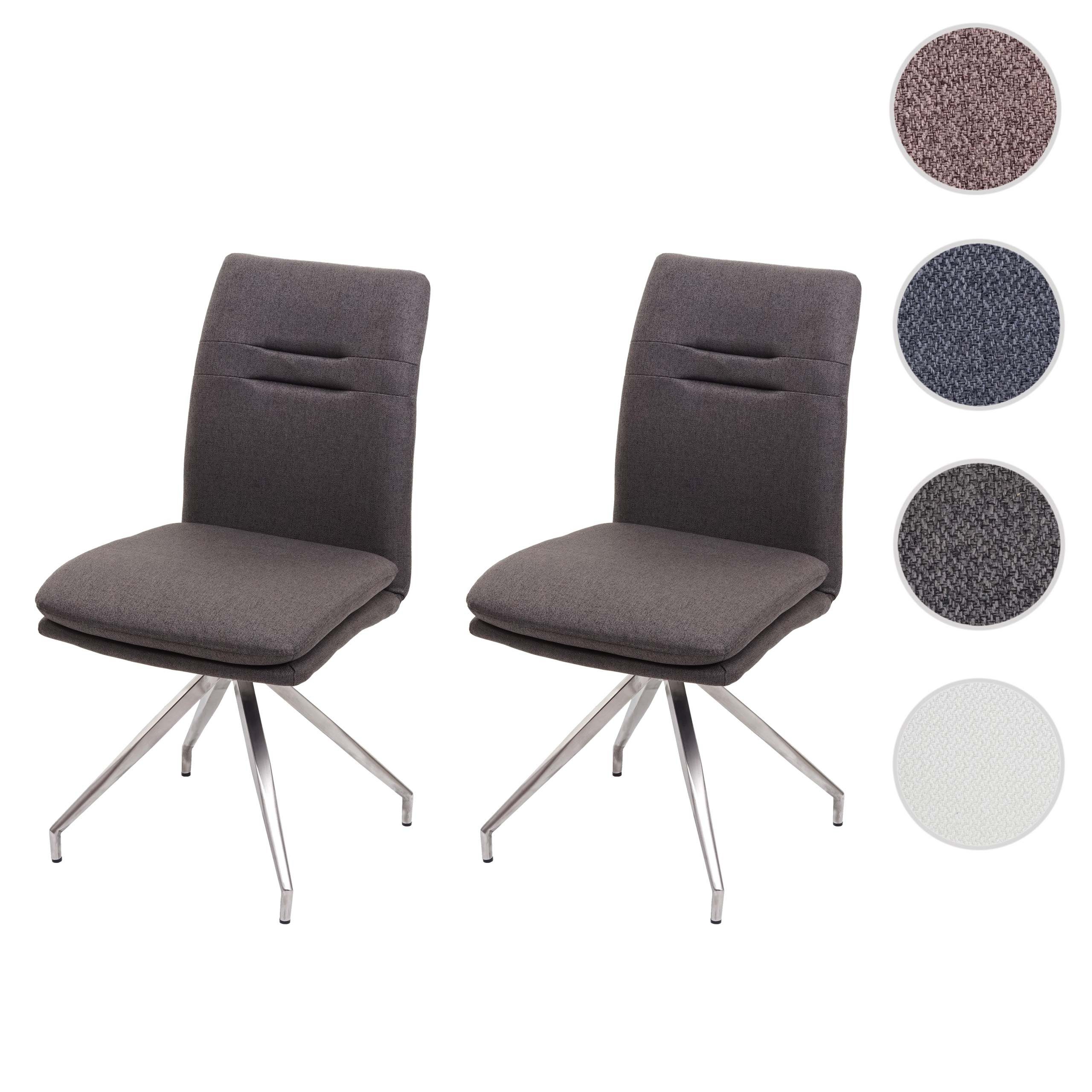 MCW Esszimmerstuhl H70 2er-Set Grau-Braun günstig online kaufen